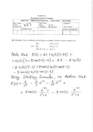 Final 19-20 Fall - exam - Calculus with Analytic Geometry - Studocu