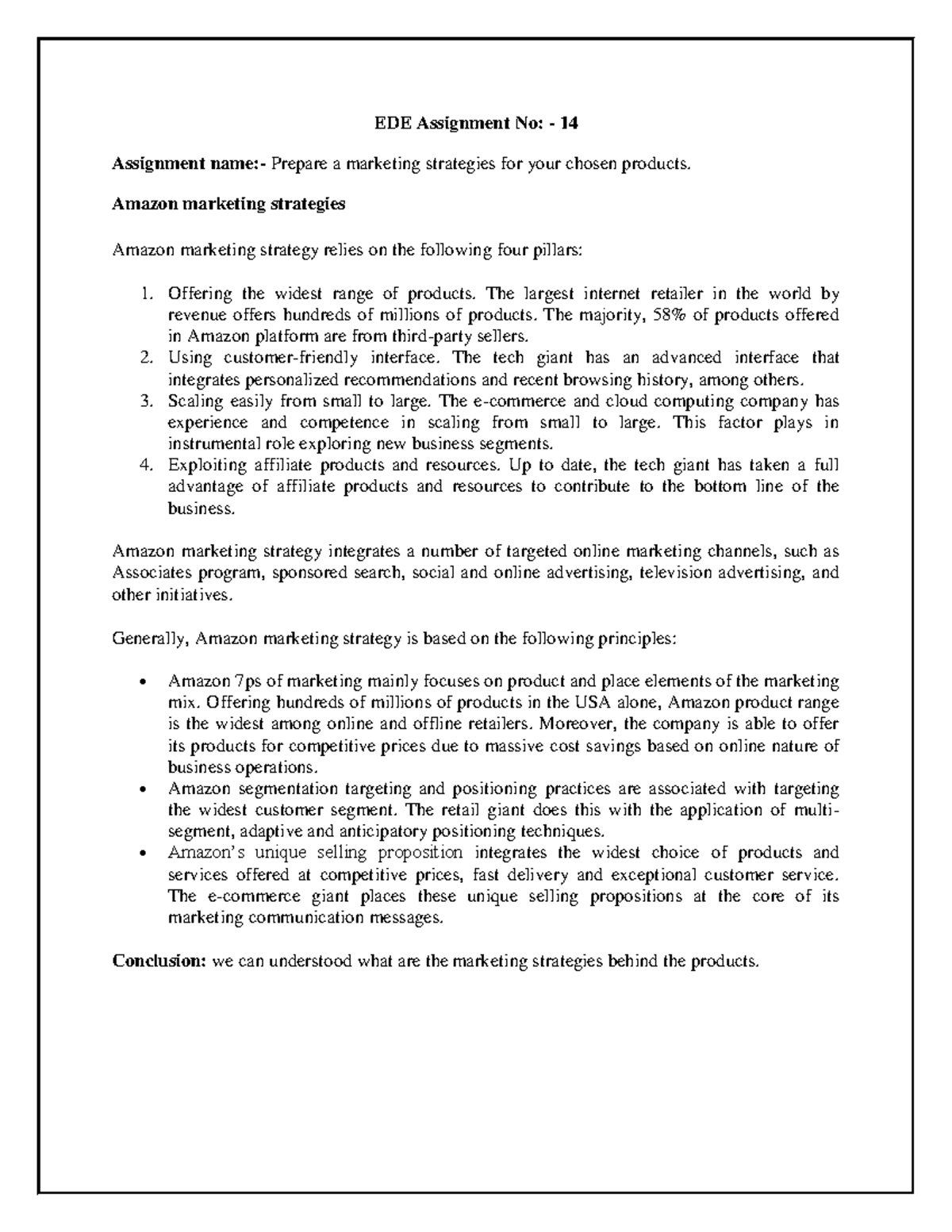 Assignment-14 - Operating system notes - EDE Assignment No: - 14 ...