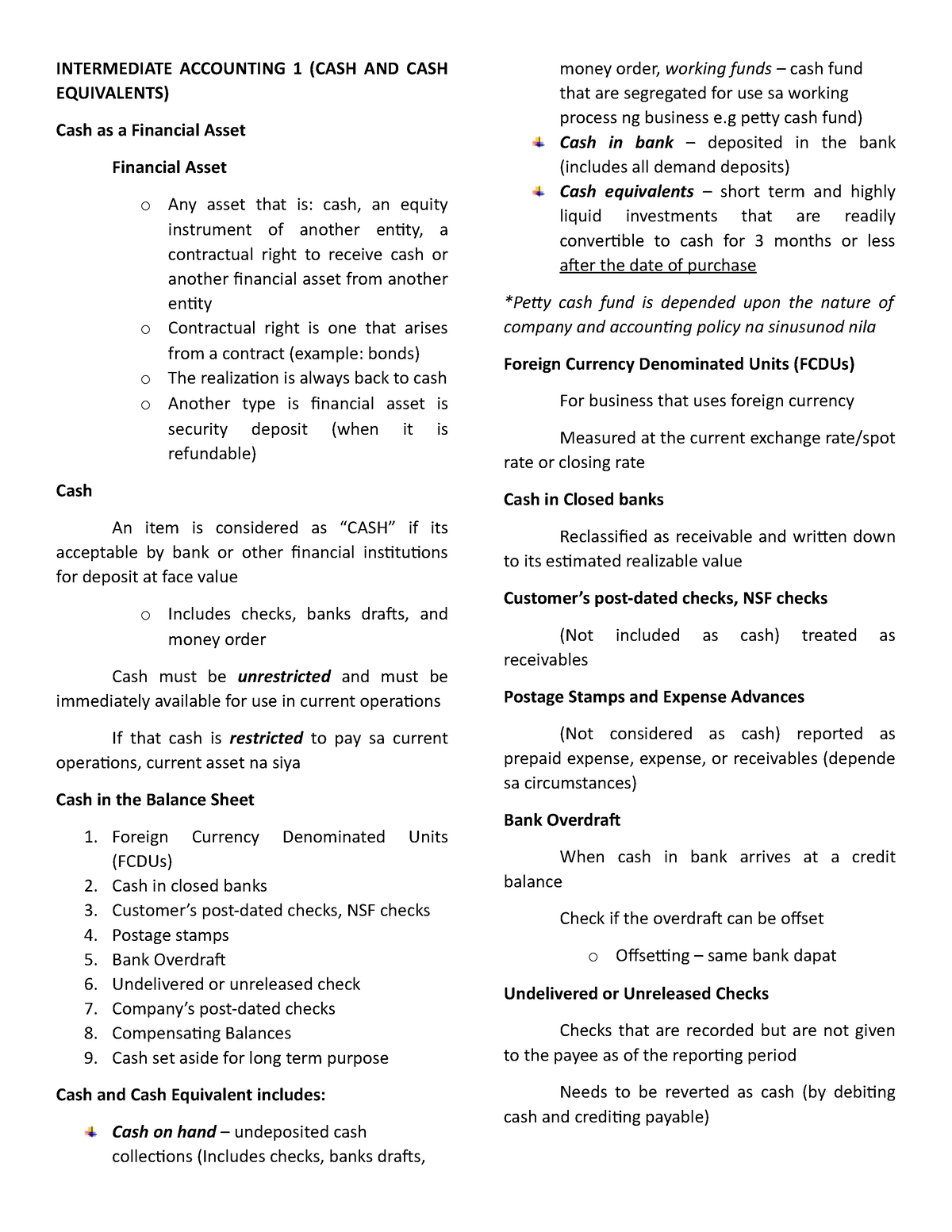 Cash And Cash Equivalents - INTERMEDIATE ACCOUNTING 1 (CASH AND CASH ...