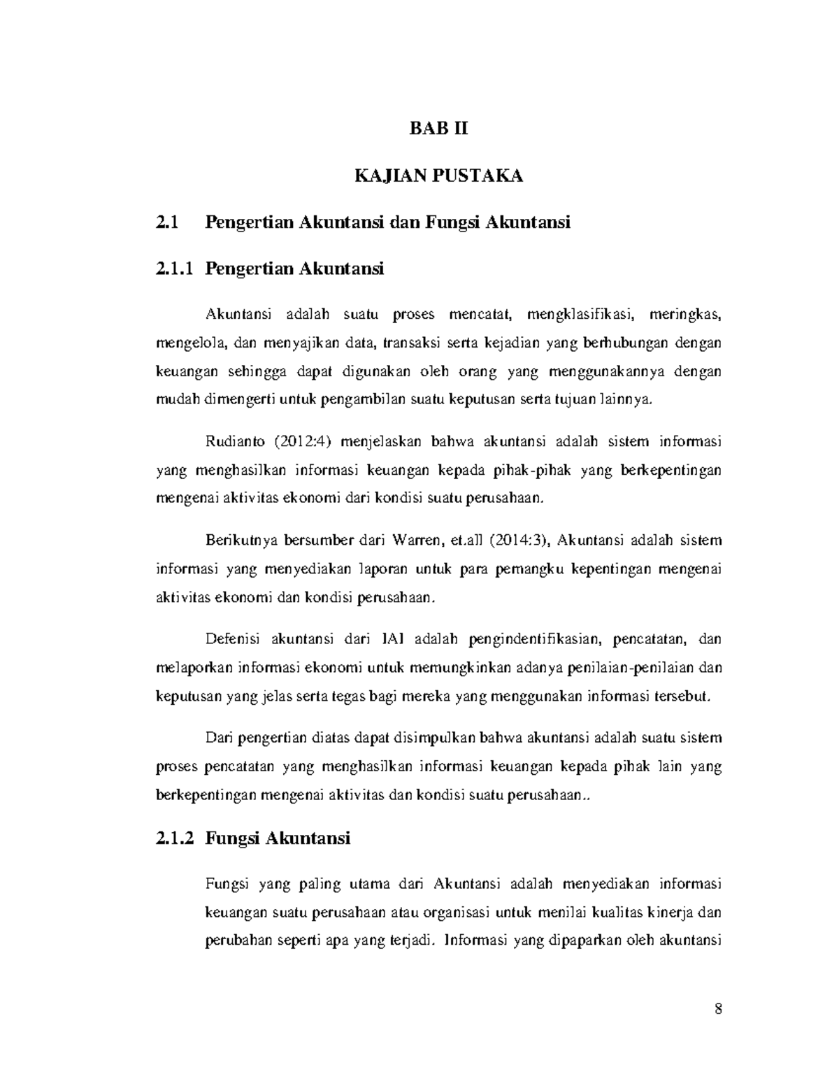 BAB II - learn - BAB II KAJIAN PUSTAKA 2 Pengertian Akuntansi dan ...