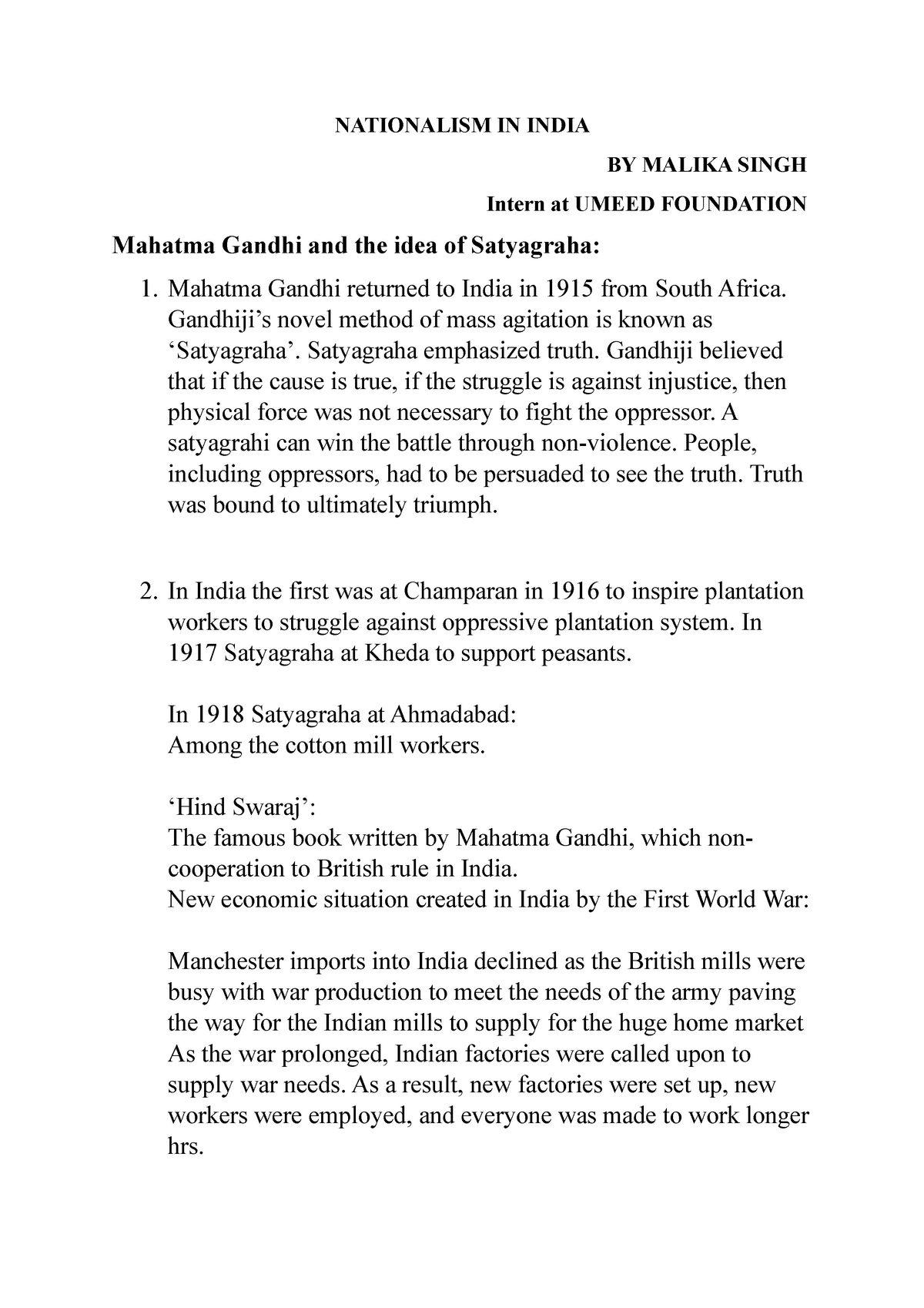 nationalism in india essay 200 words