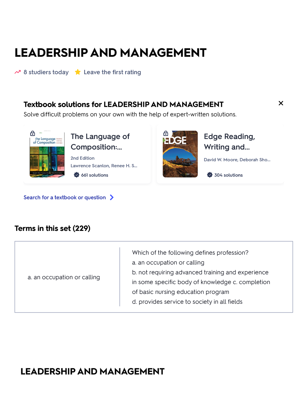 writing an informative essay about leadership quizlet