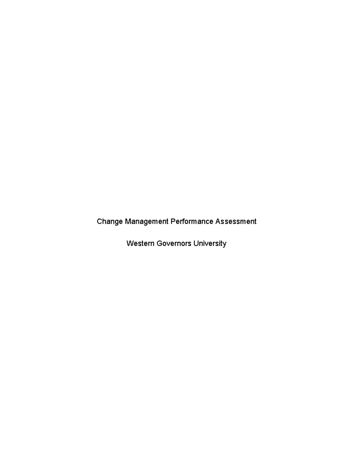 Task1-C721 - Management Performance Assessment - Change Management ...