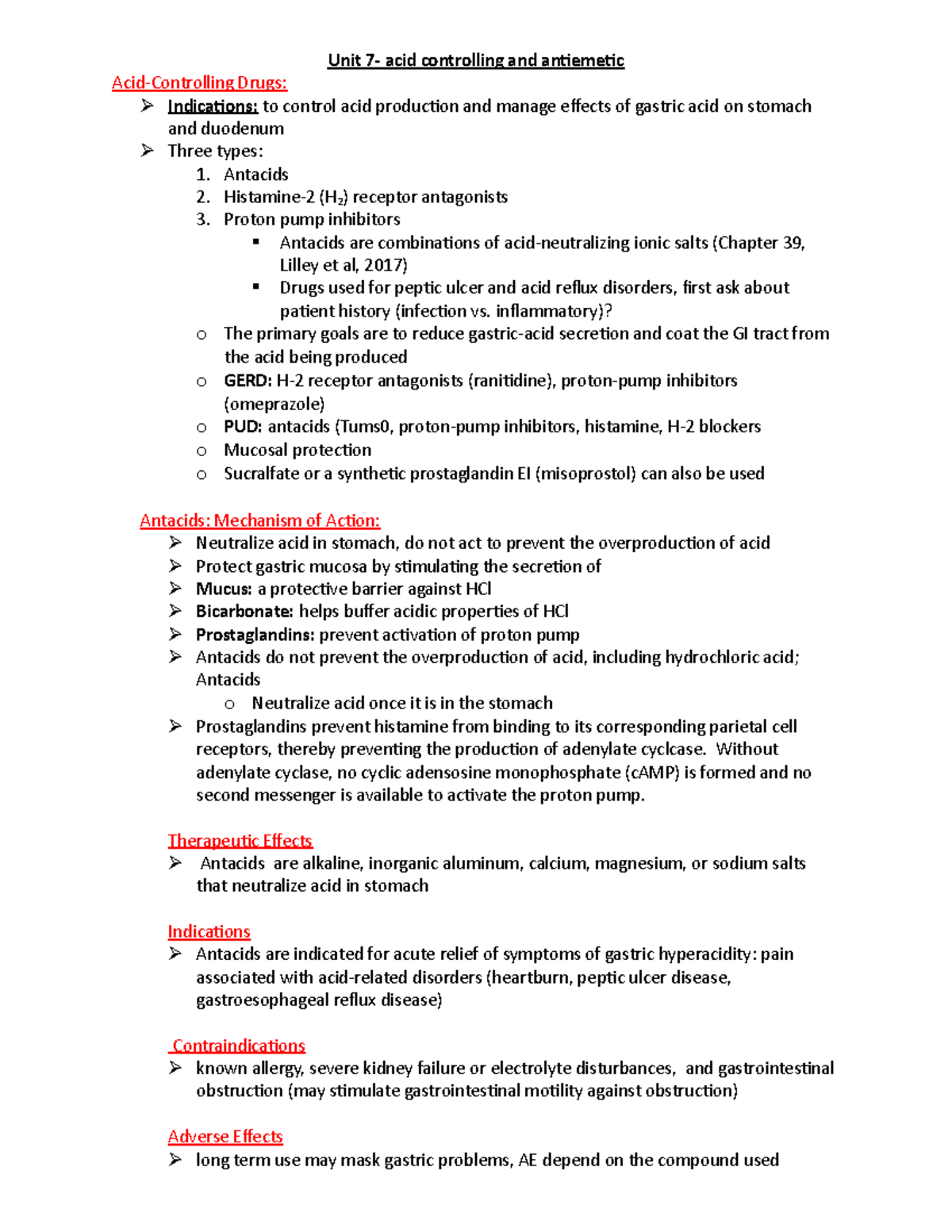 Unit 7- CNUR 202 - Lecture Notes 7 - Unit 7- Acid Controlling And ...