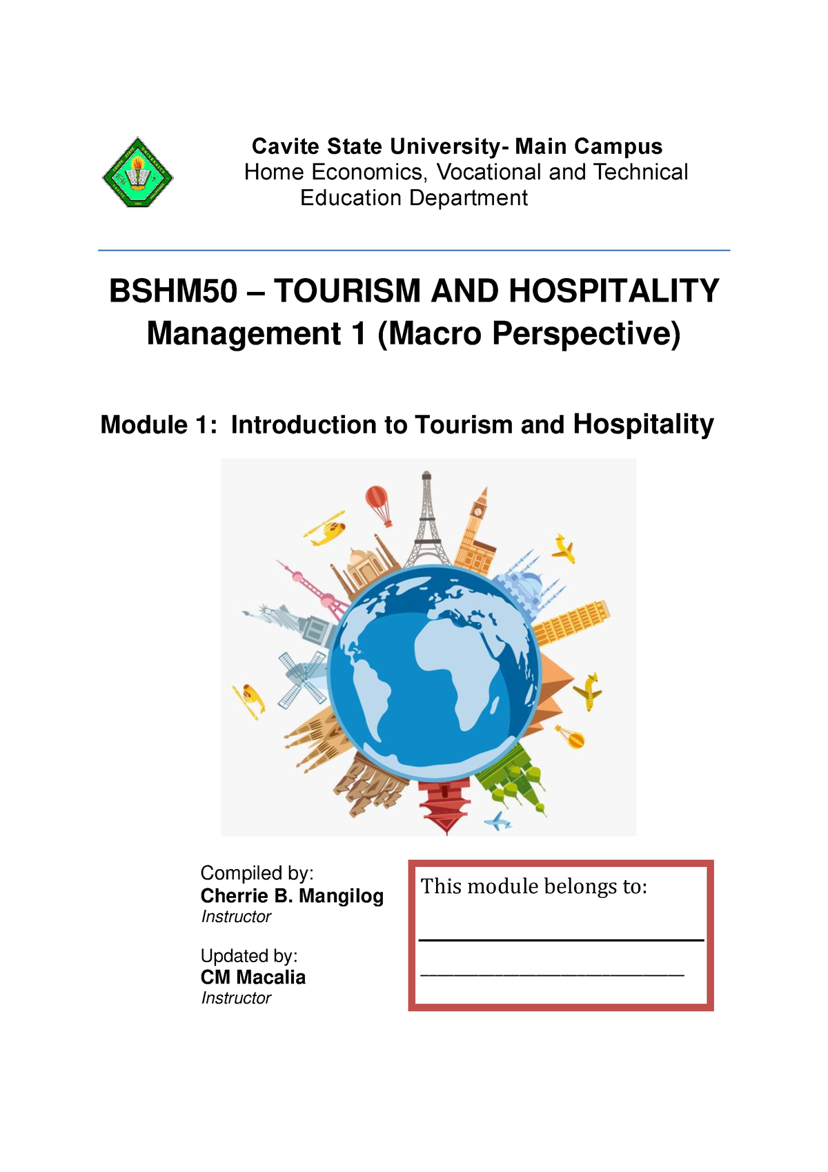 introduction to hospitality and tourism industry assignment