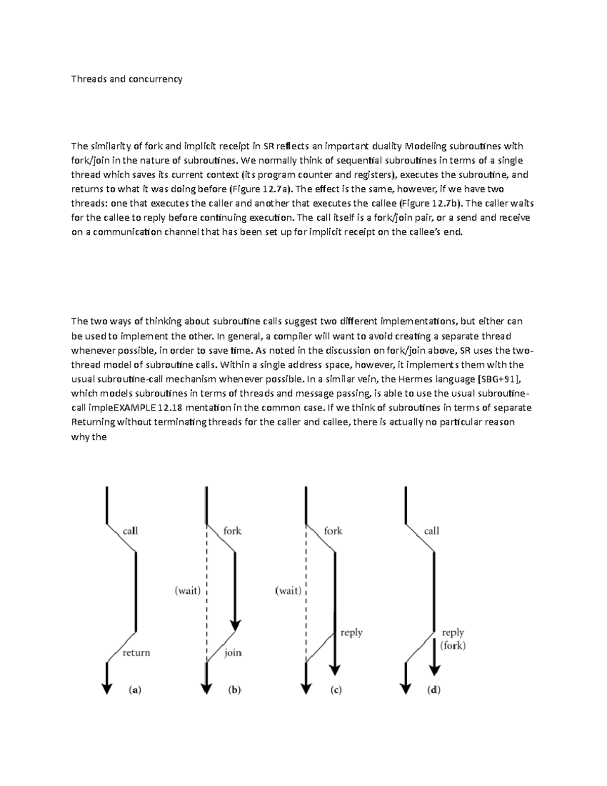 Comp348ch12pt4 Comp348ch12pt4 Threads and concurrency The similarity of fork and