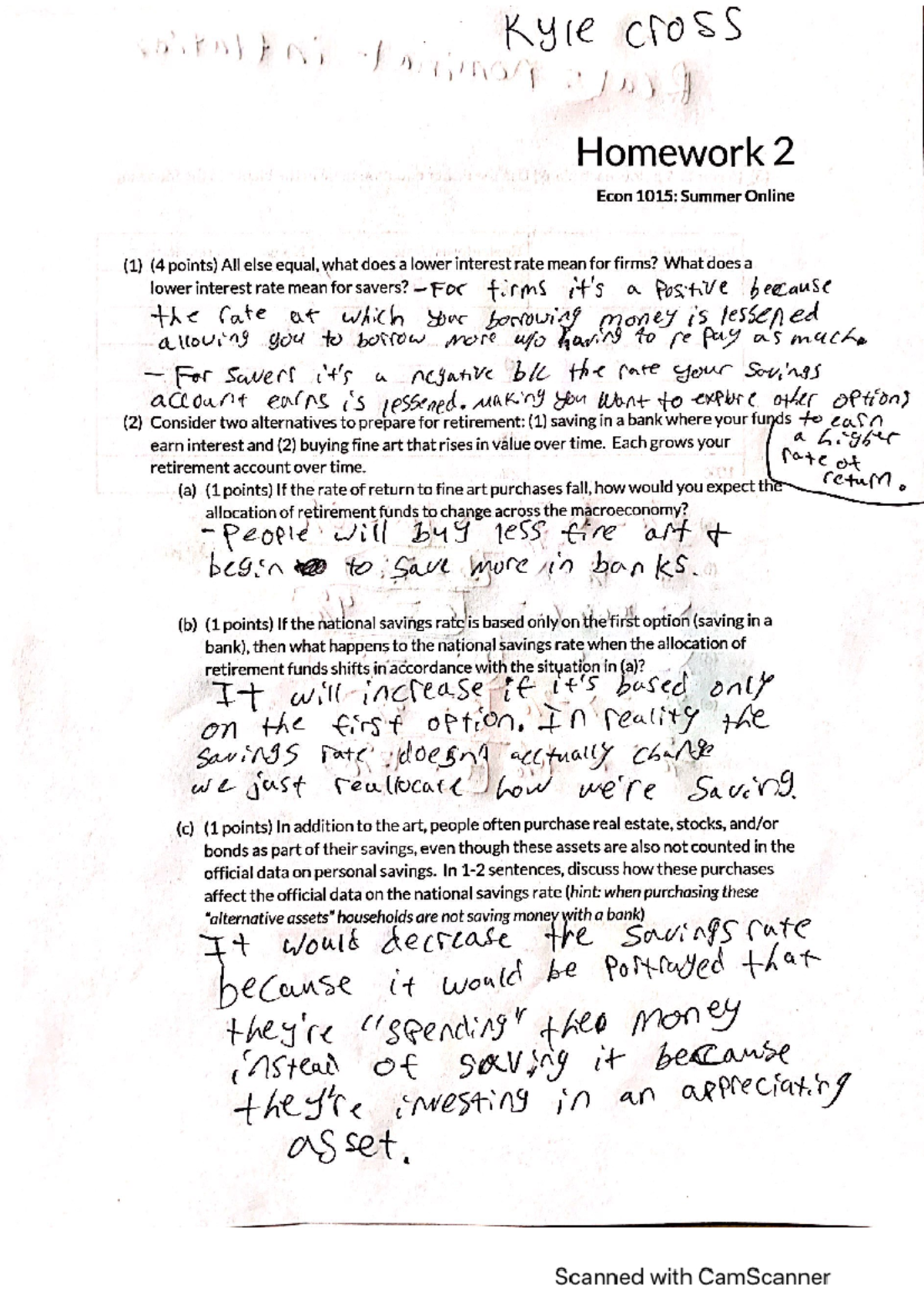 Homework 2 Macro - Studocu