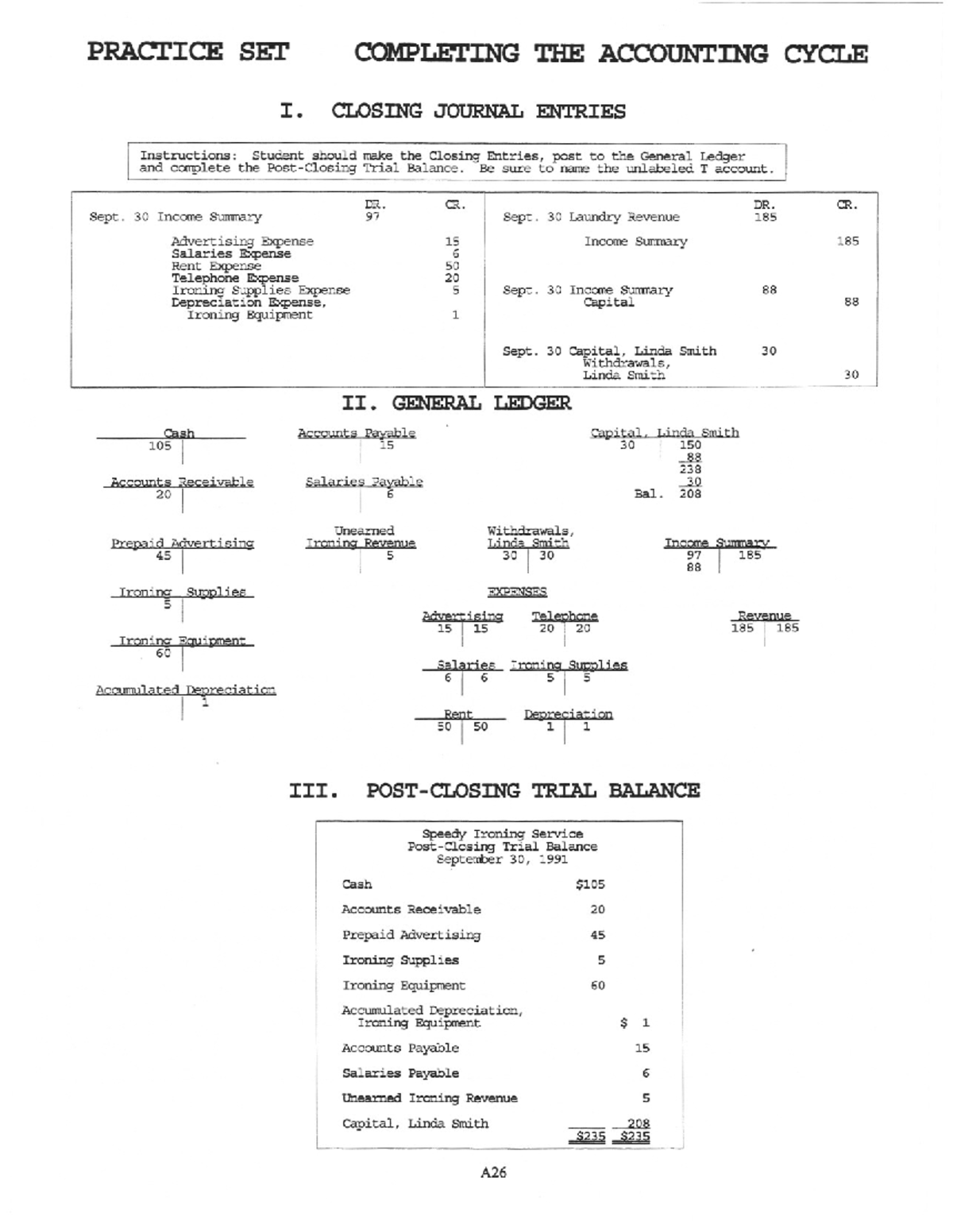 Solution PART 4 - notes - PRACTICE SET COMPLETING THE ACCOUNTING CYCLE ...