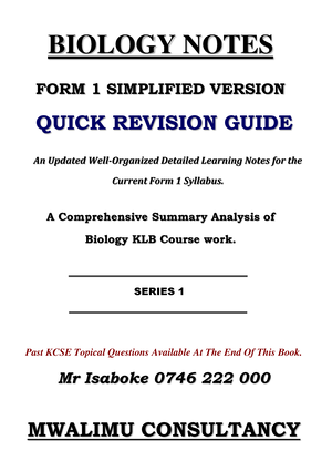 Biology Practical PRED S1 - KCSE FINAL PREDICTION BIOLOGY PRACTICAL ...