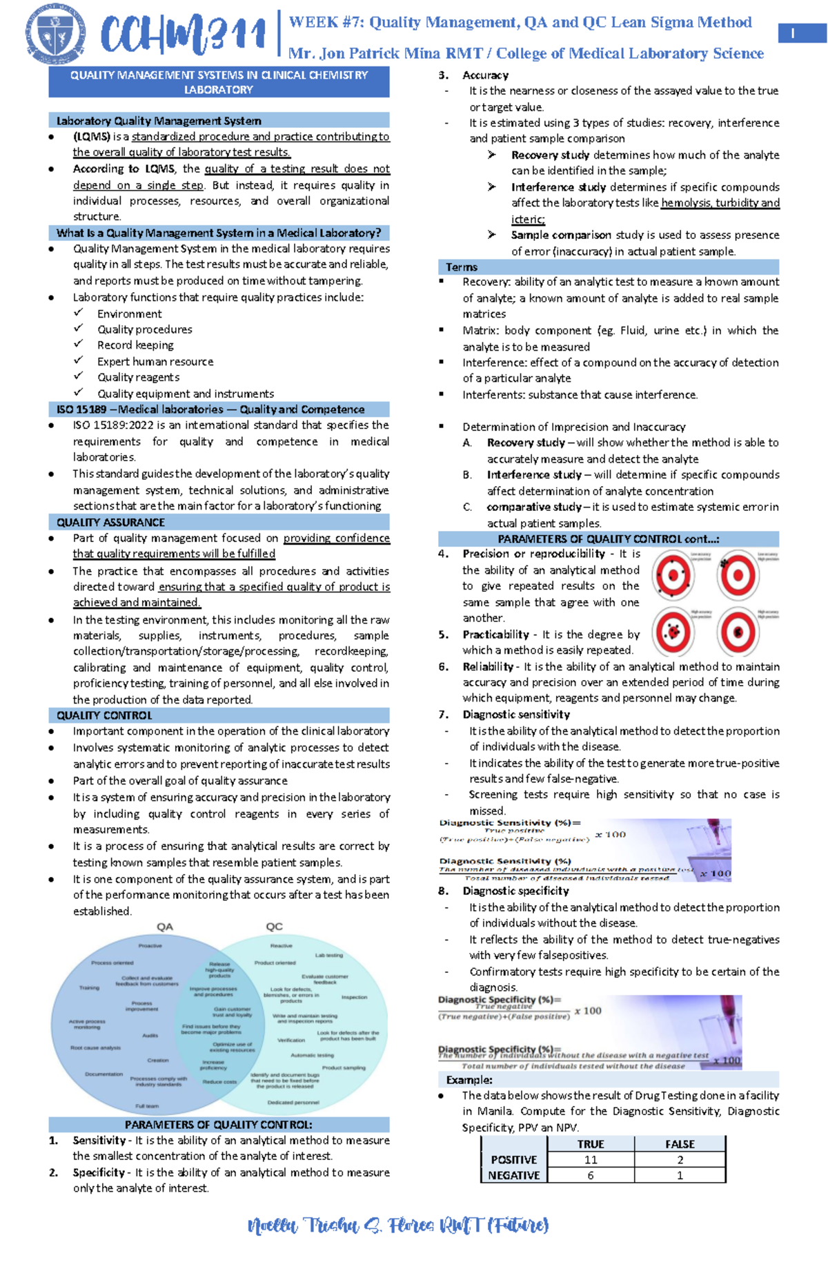 W7 CCHM Quality Management Systems IN Clinical Chemistry Laboratory - 1 ...