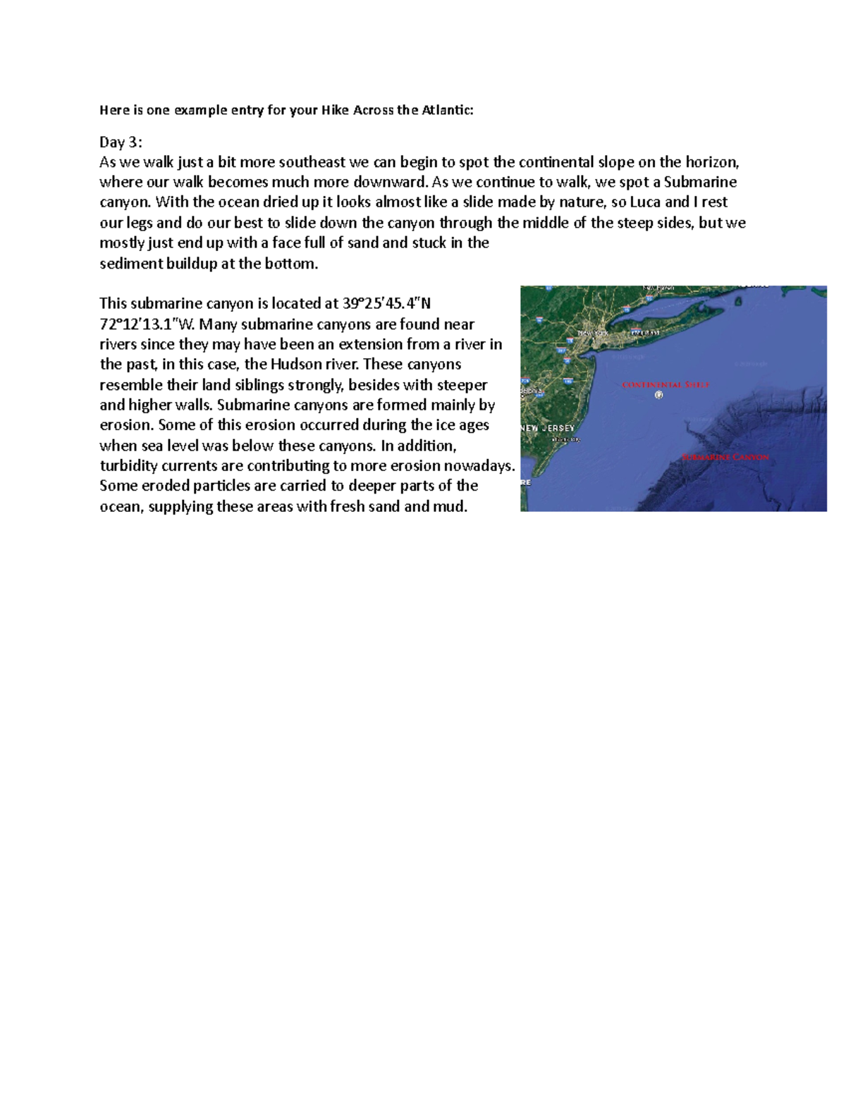 03 05 sample hike entry - practice materials to familiarize you with ...