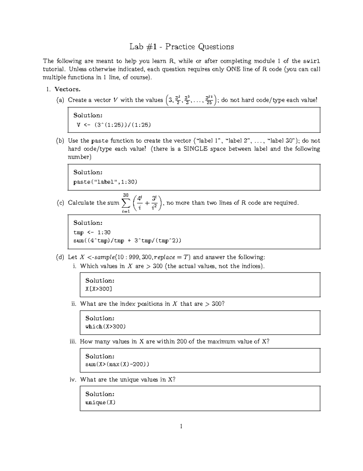 R1 Questions Sols - It Is For R Coding - Lab #1 - Practice Questions ...