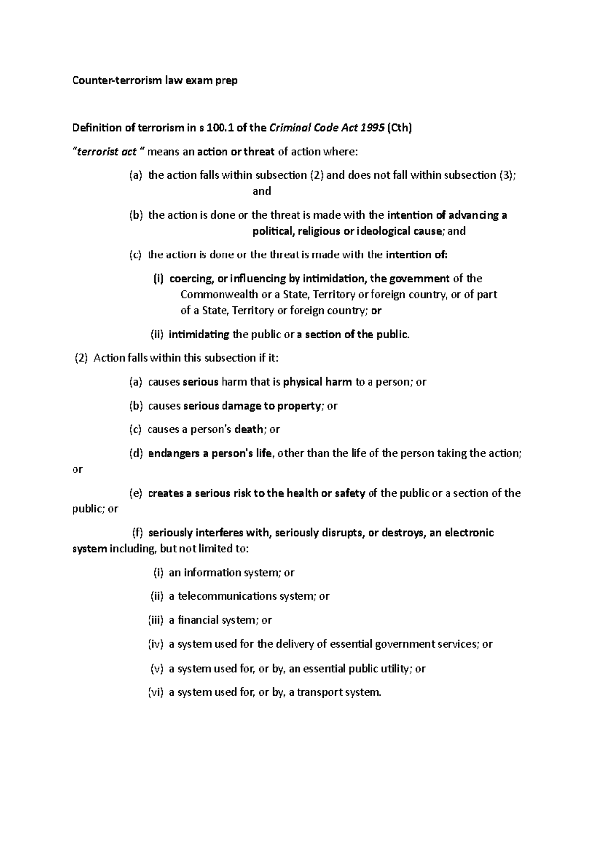 counter-terrorism-law-exam-prep-law-exam-prep-definition-of-terrorism