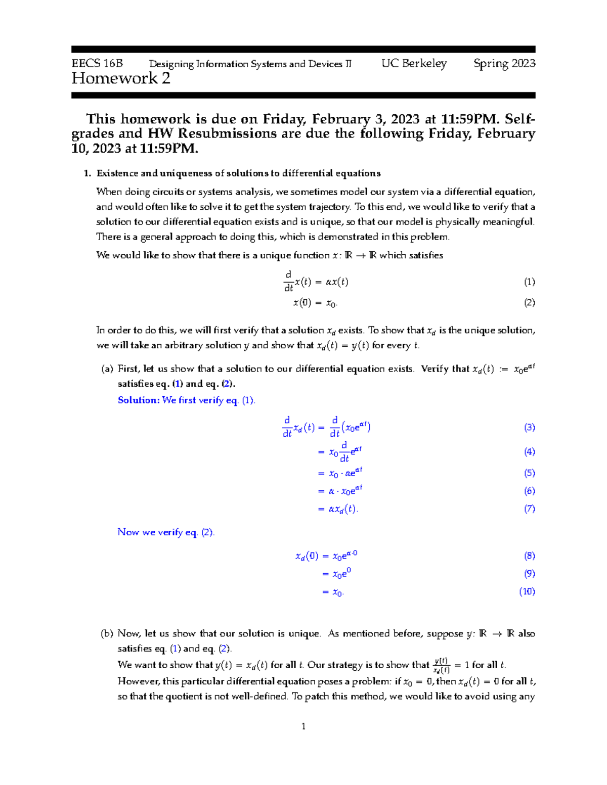 Hw02 sol hw2 EECS 16B Designing Information Systems and Devices II