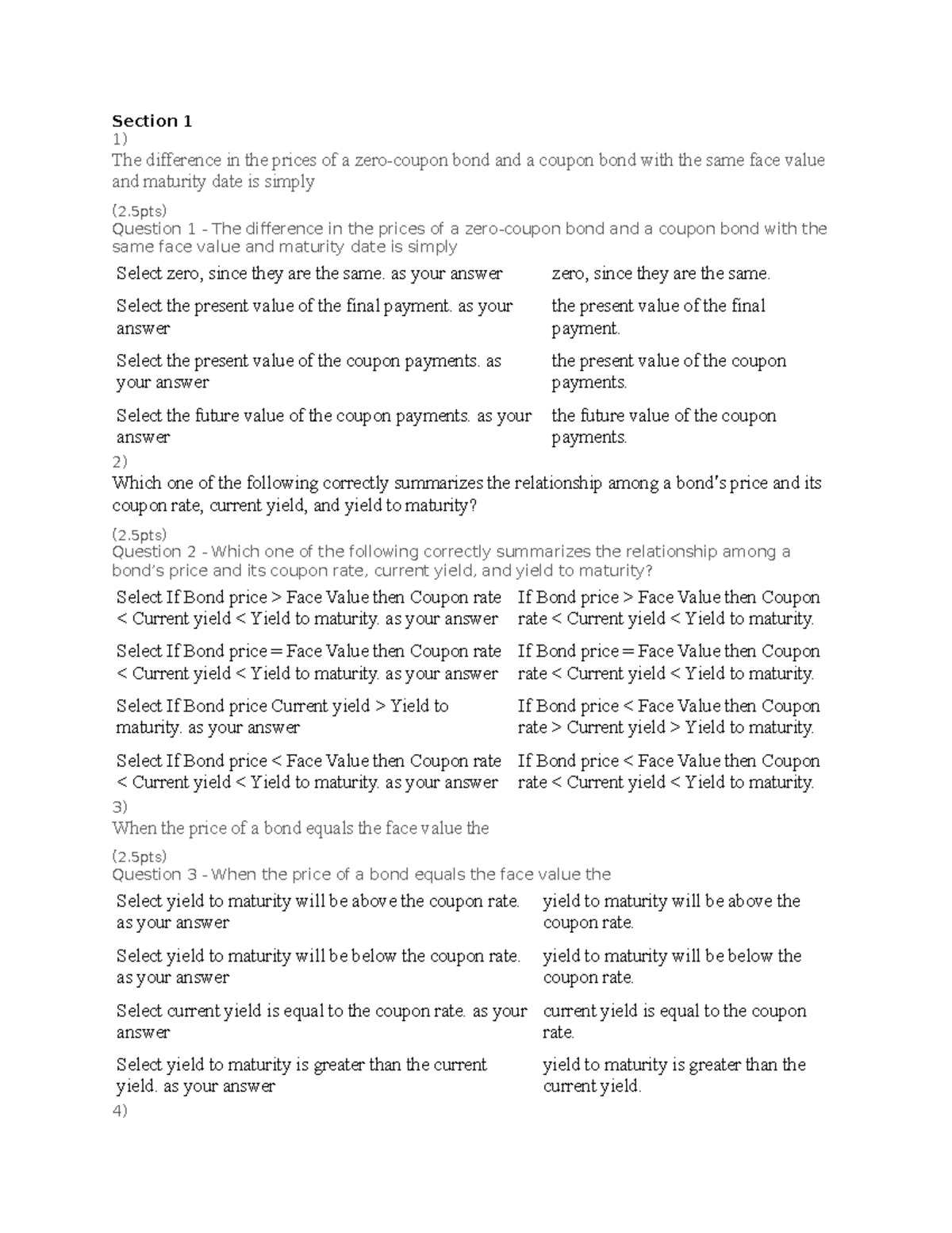 Section 1 final exam Money and banking Studocu