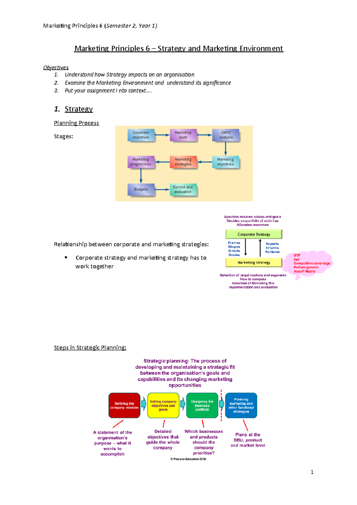 Marketing Principles 6 - Strategy and Marketing Environment - Marketing ...