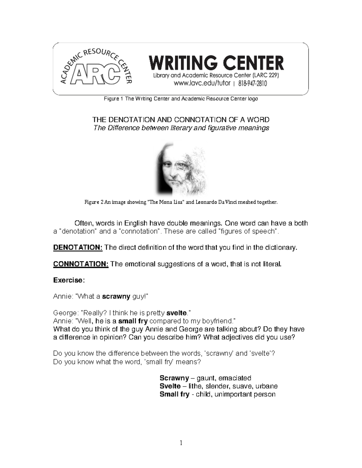 Denotation and Connotation of a Word ADA 2018 - Figure 1 The Writing ...