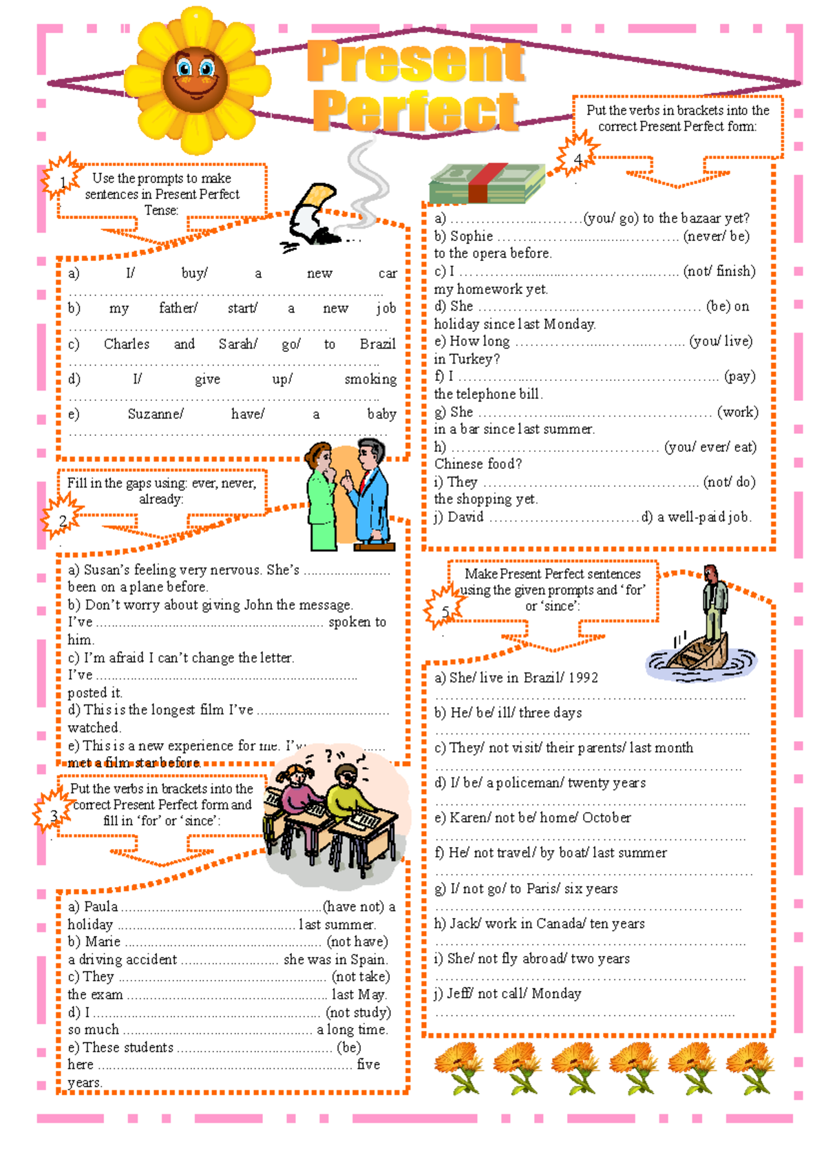 2- Present Perfect - a) I/ buy/ a new car - Studocu