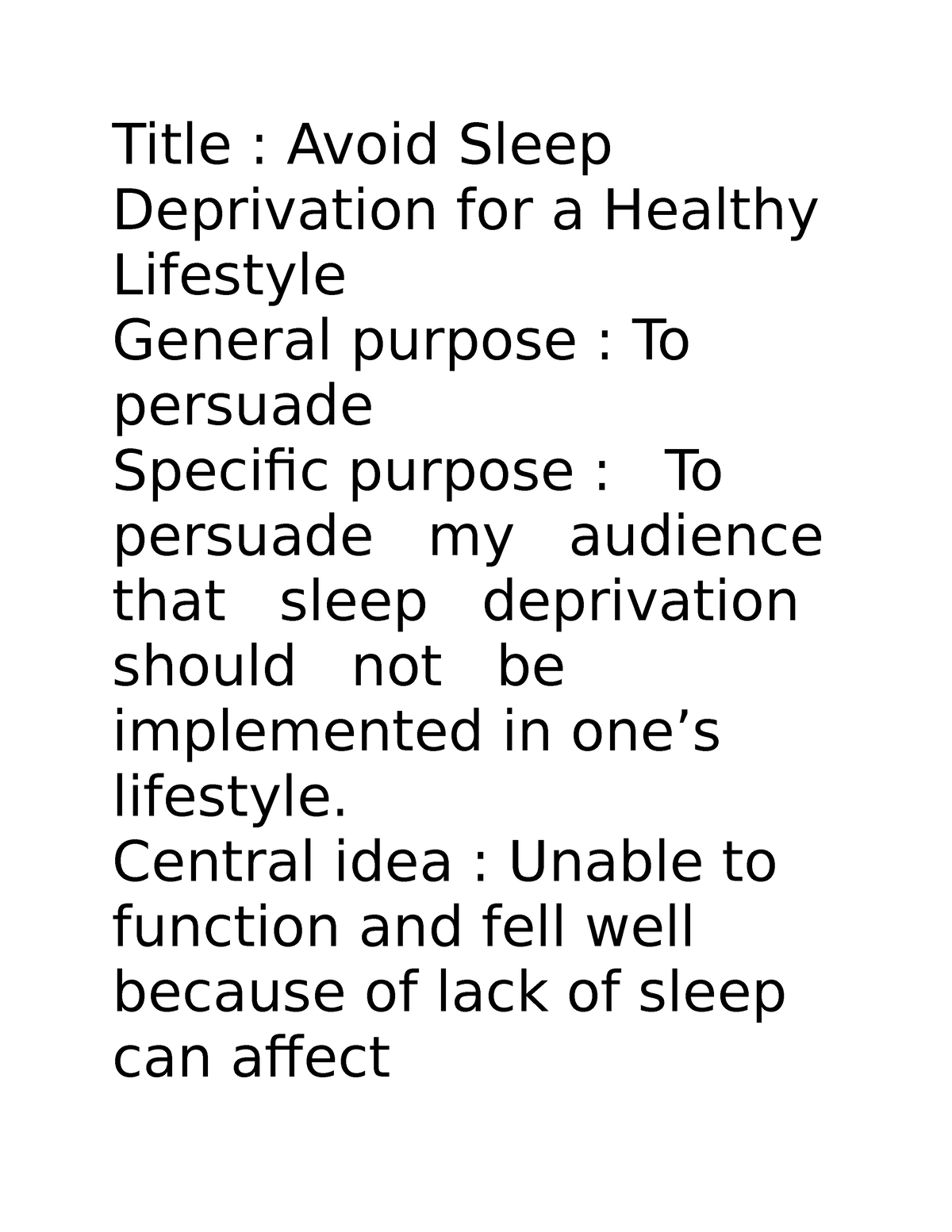 persuasive essay topics about sleep