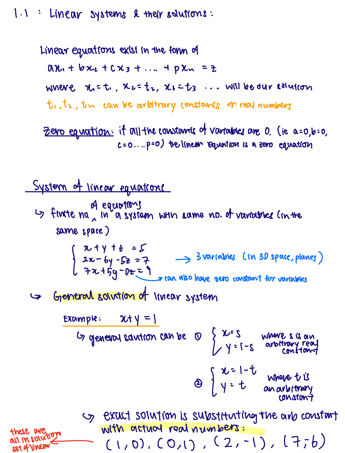 Chapter 1 Linear Systems And Gaussian Elimination MA2001 - MA2001 - Studocu