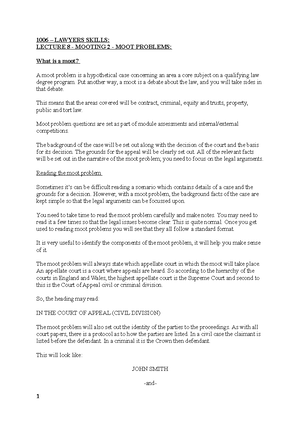1006 Lecture 6 - Drafting 2 - THE Skeleton Argument - 1006 – LAWYERS ...