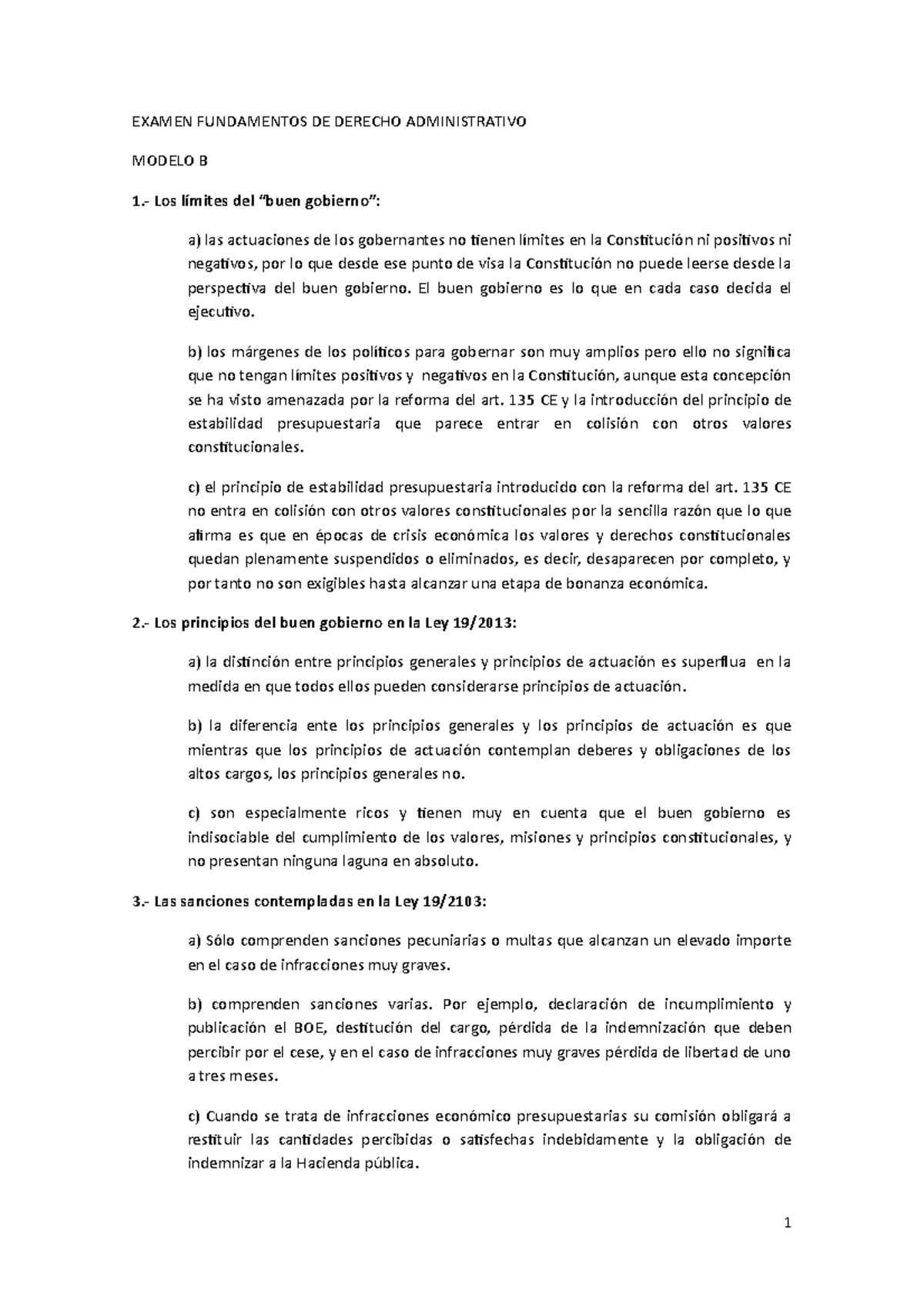 Examen fundamentos derecho administrativo - EXAMEN FUNDAMENTOS DE ...