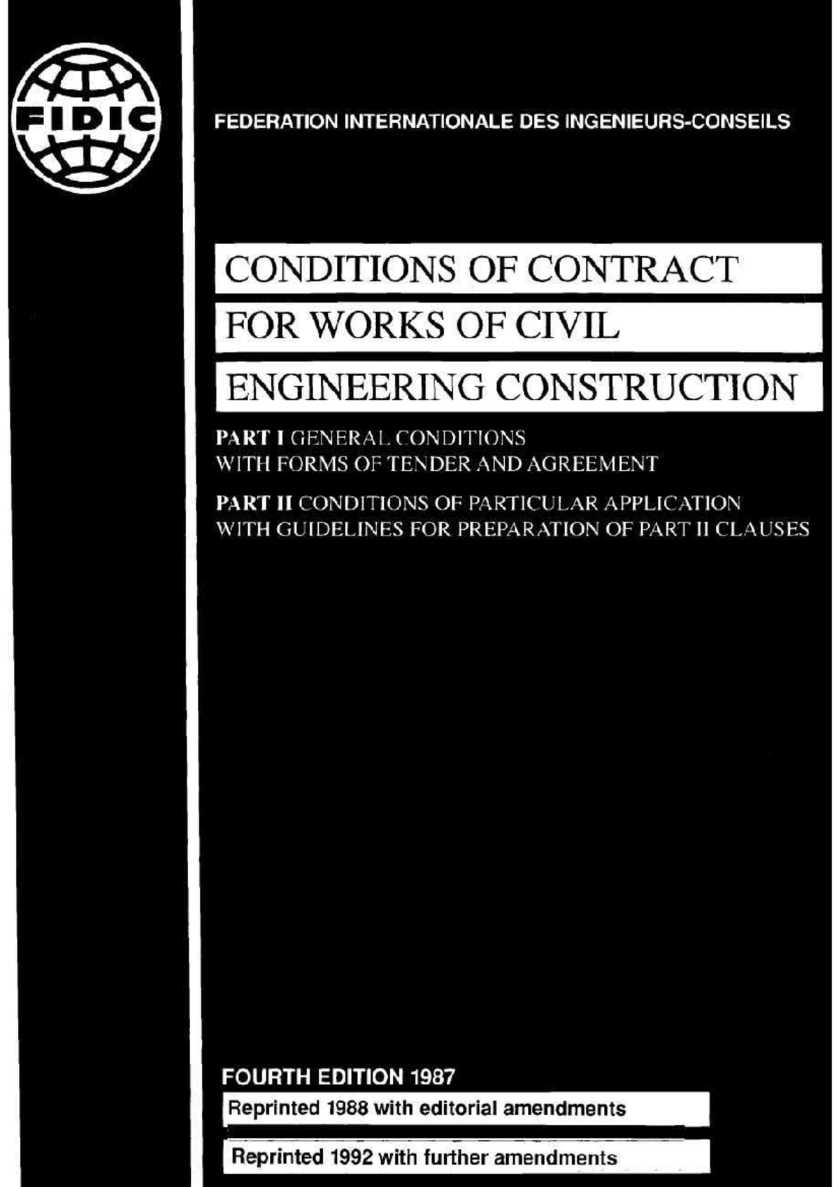 Fidic 1987 PART 1 PART 2 - CIVIL CONTRACTES - Structure Programming ...