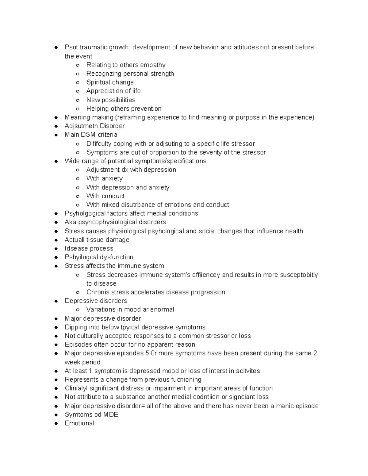 Psych 12 - Notes from Kramer Kuhn's Class - Psot traumatic growth ...