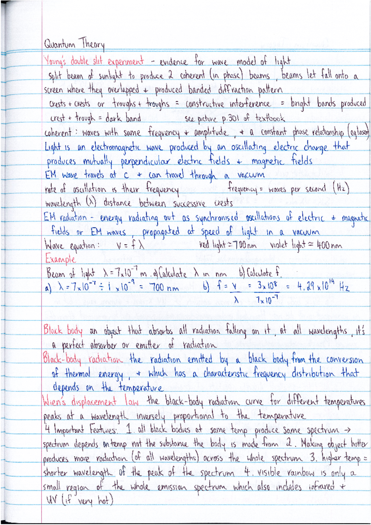 Unit 4 Notes - Quantum Theory & The Standard Model - Quantum Theory ...
