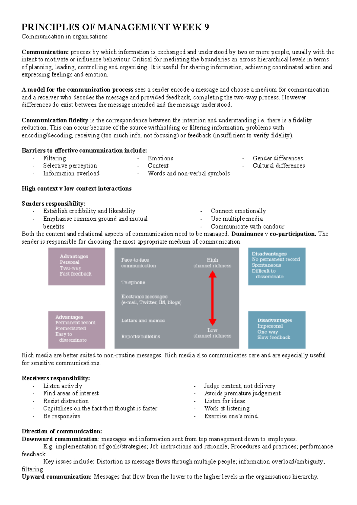 Principles OF Management WEEK 9 - PRINCIPLES OF MANAGEMENT WEEK 9 ...