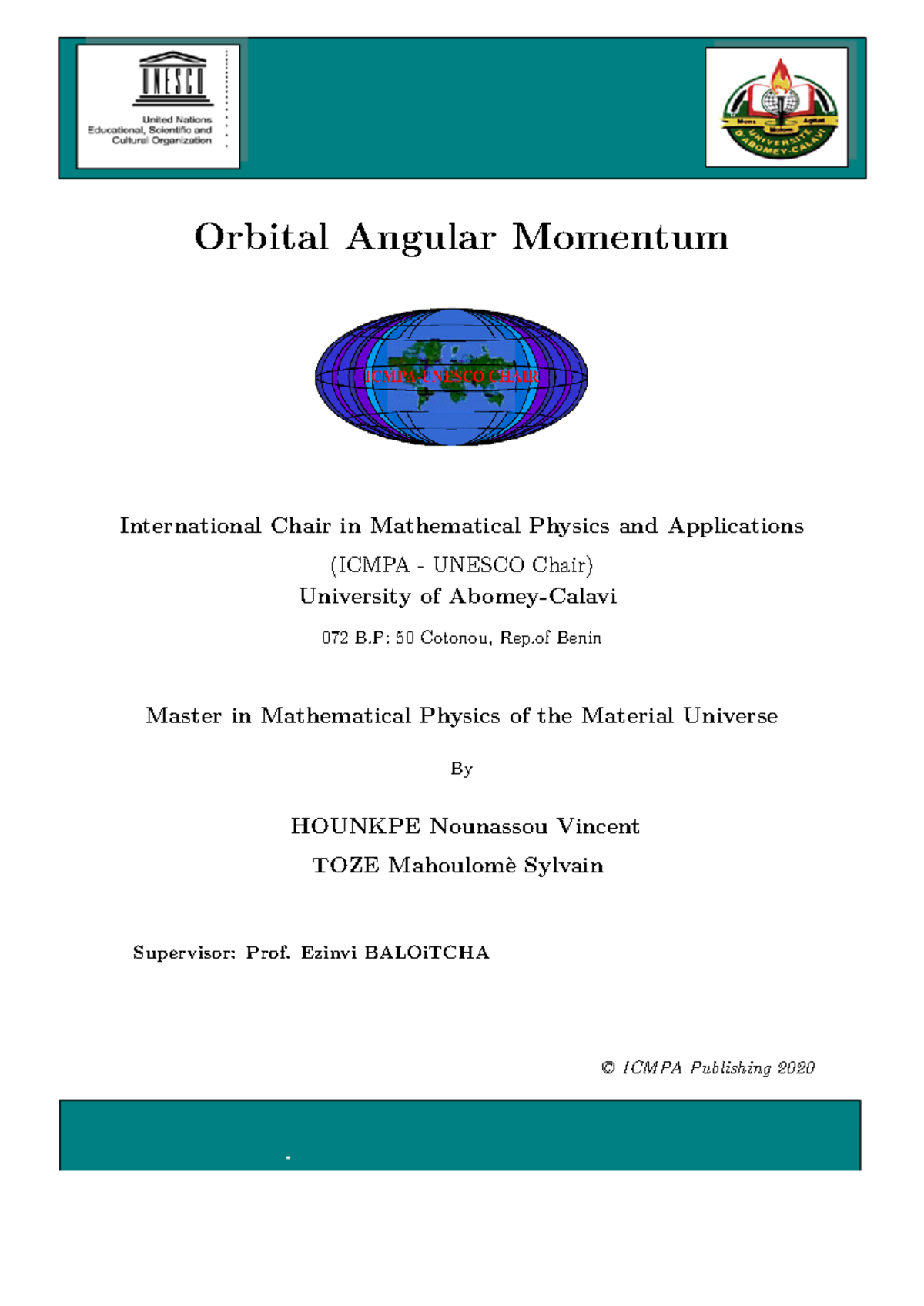Quantum Mechanic Chapter 6 - Orbital Angular Momentum International ...
