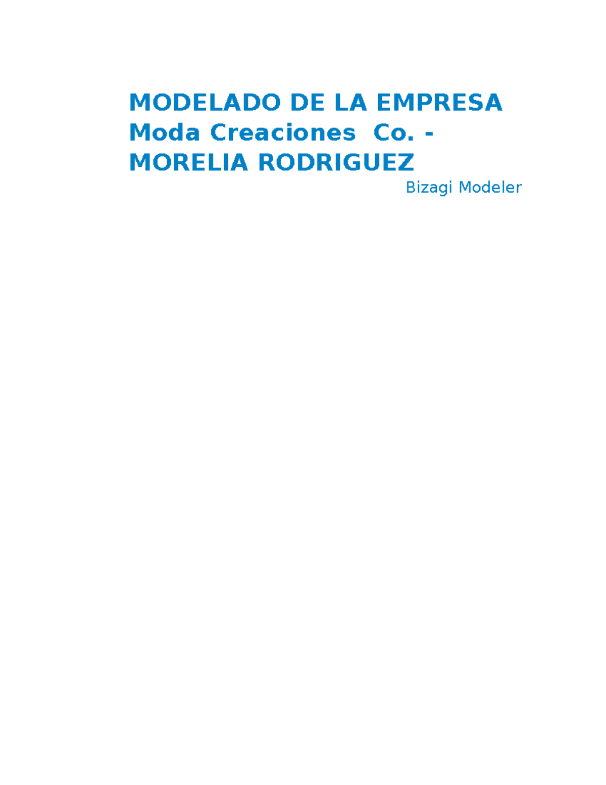 Modelado DE LA Empresa Moda Creaciones & Co. Morelia Rodriguez Lengua y Literatura Studocu