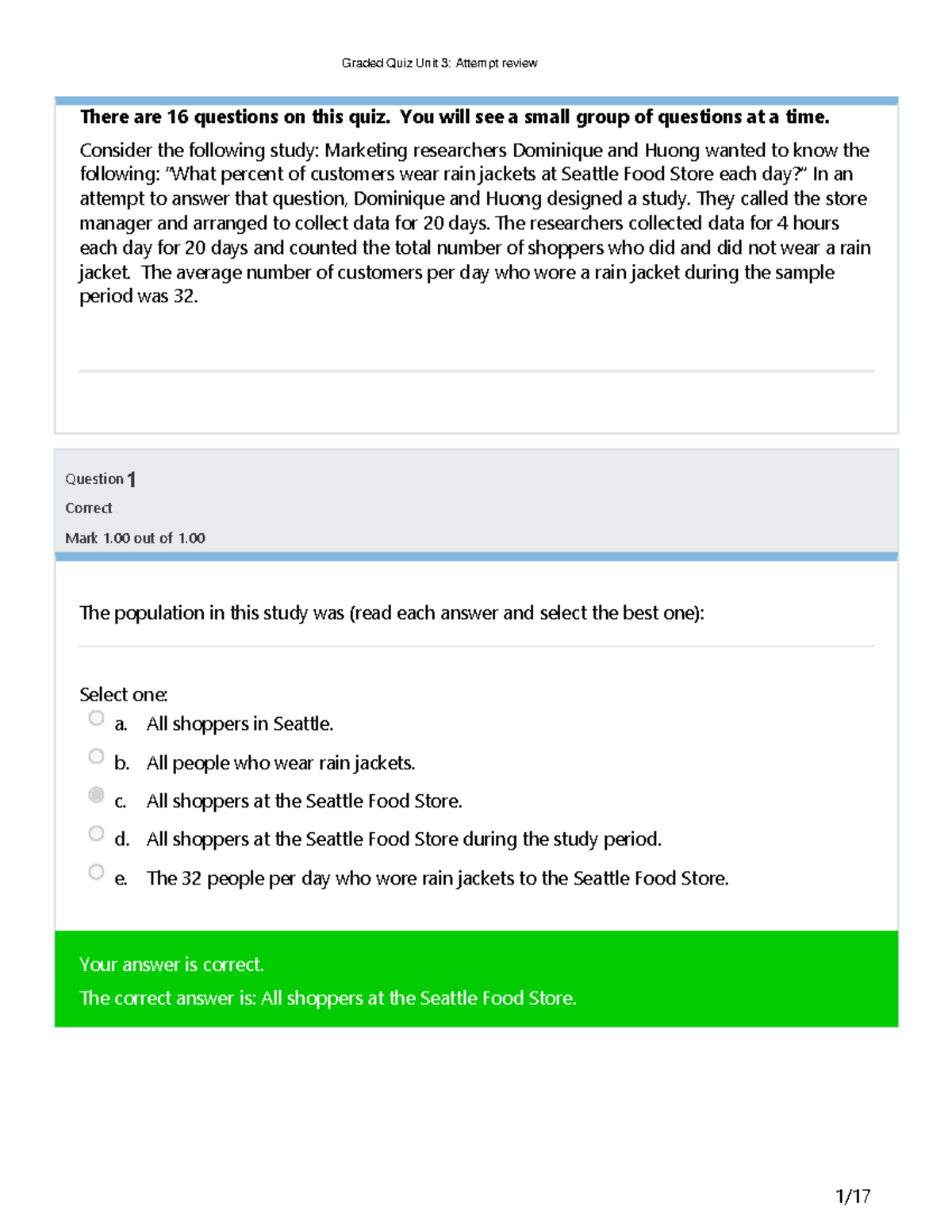 Graded Quiz Unit 3 Attempt Review - There Are 16 Questions On This Quiz ...