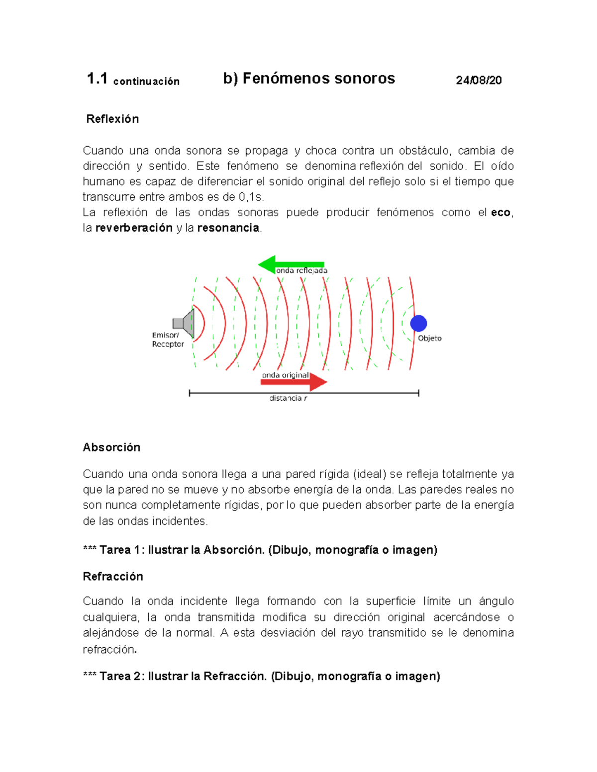 Apunte 2 - fisica - 1 continuación b) Fenómenos sonoros 24/08 ...