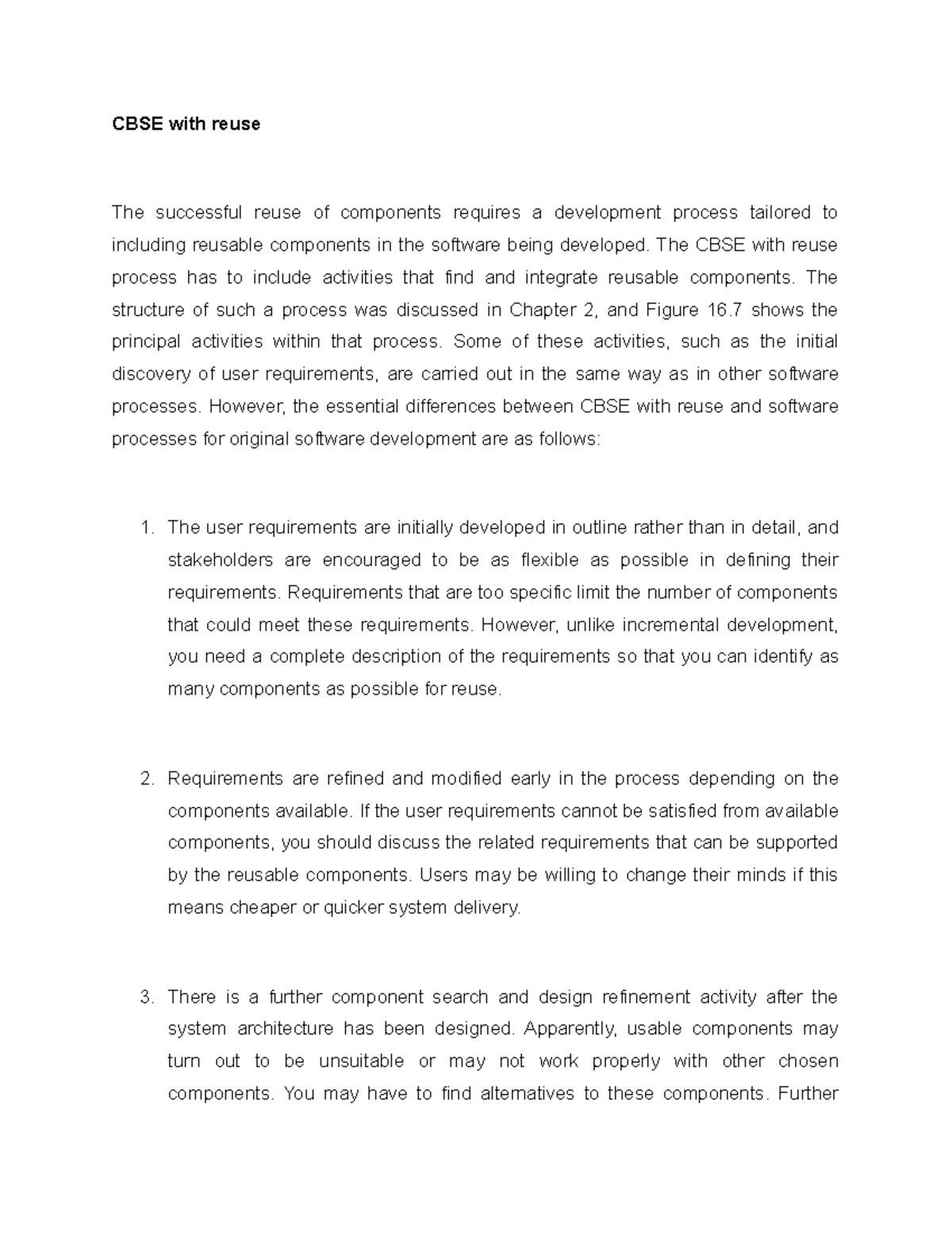 CBSE with process of developing reusable components - CBSE with reuse ...