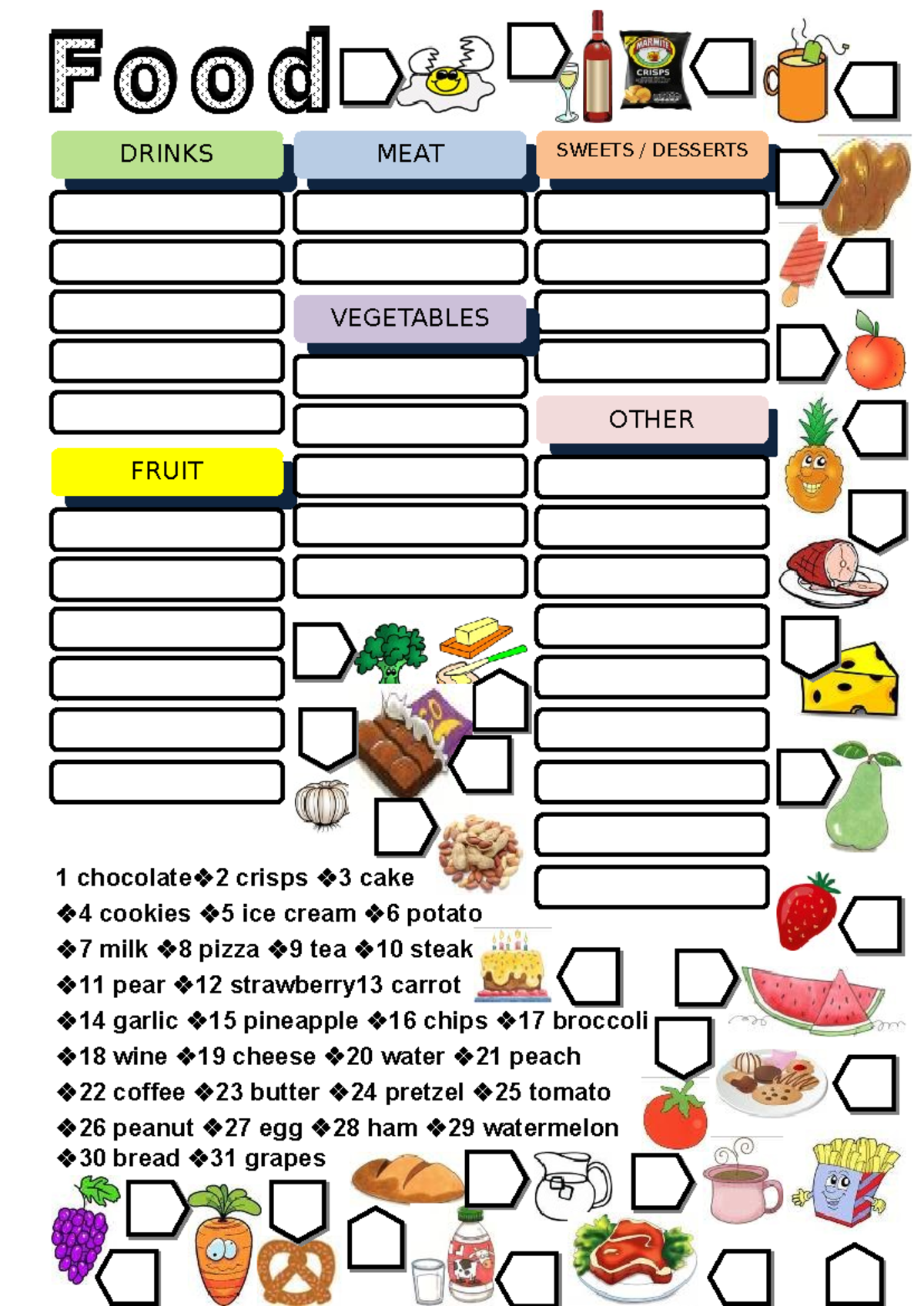 Food-categorization-fun-activities-games 1249 - derecho romano - 1 ...