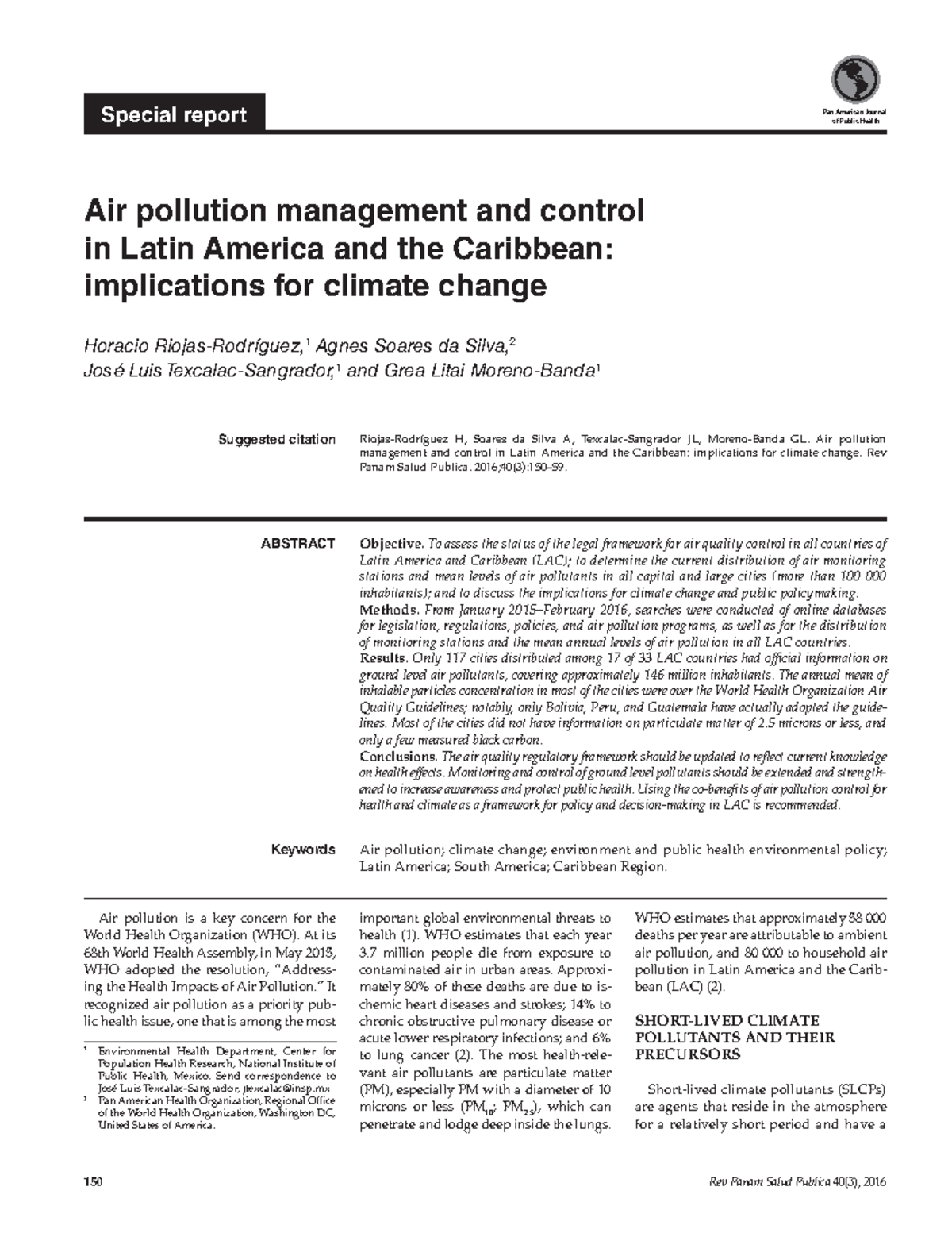 Calidad del Aire Latam - Air pollution management and control in Latin ...