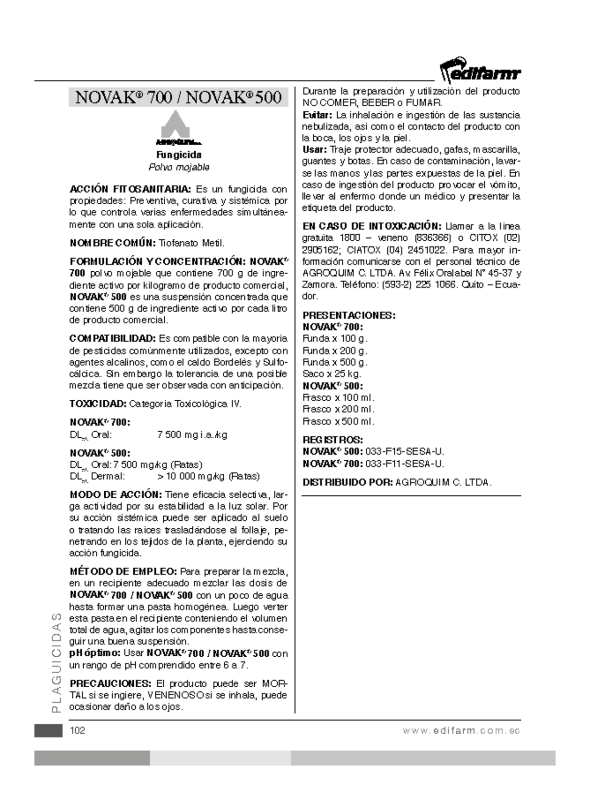 Novak 700 Novak 500-2019 1024-124304 - 102 w w w. e d i f a r m. c o m ...