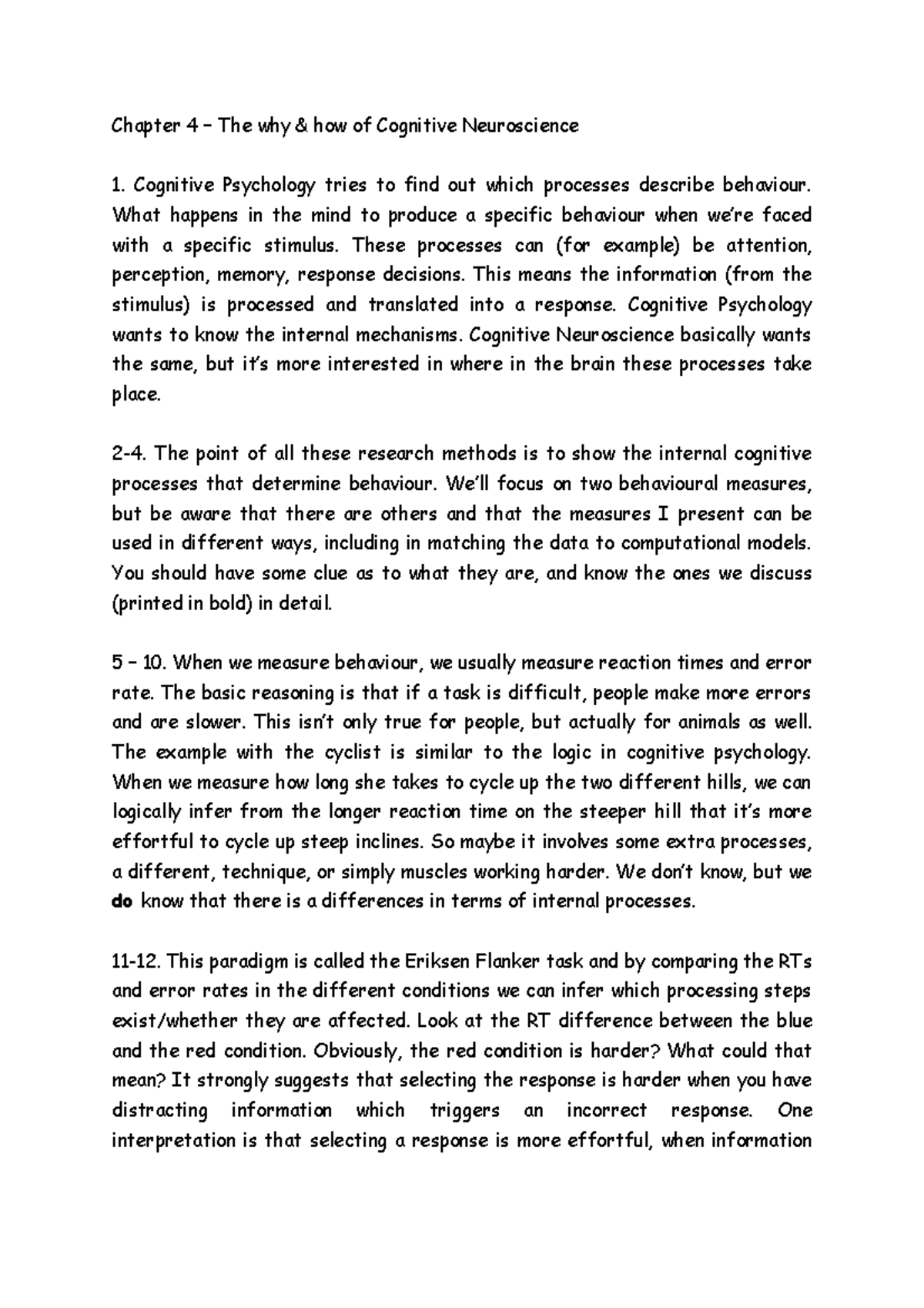 Lecture 4 - methods - Chapter 4 – The why & how of Cognitive ...