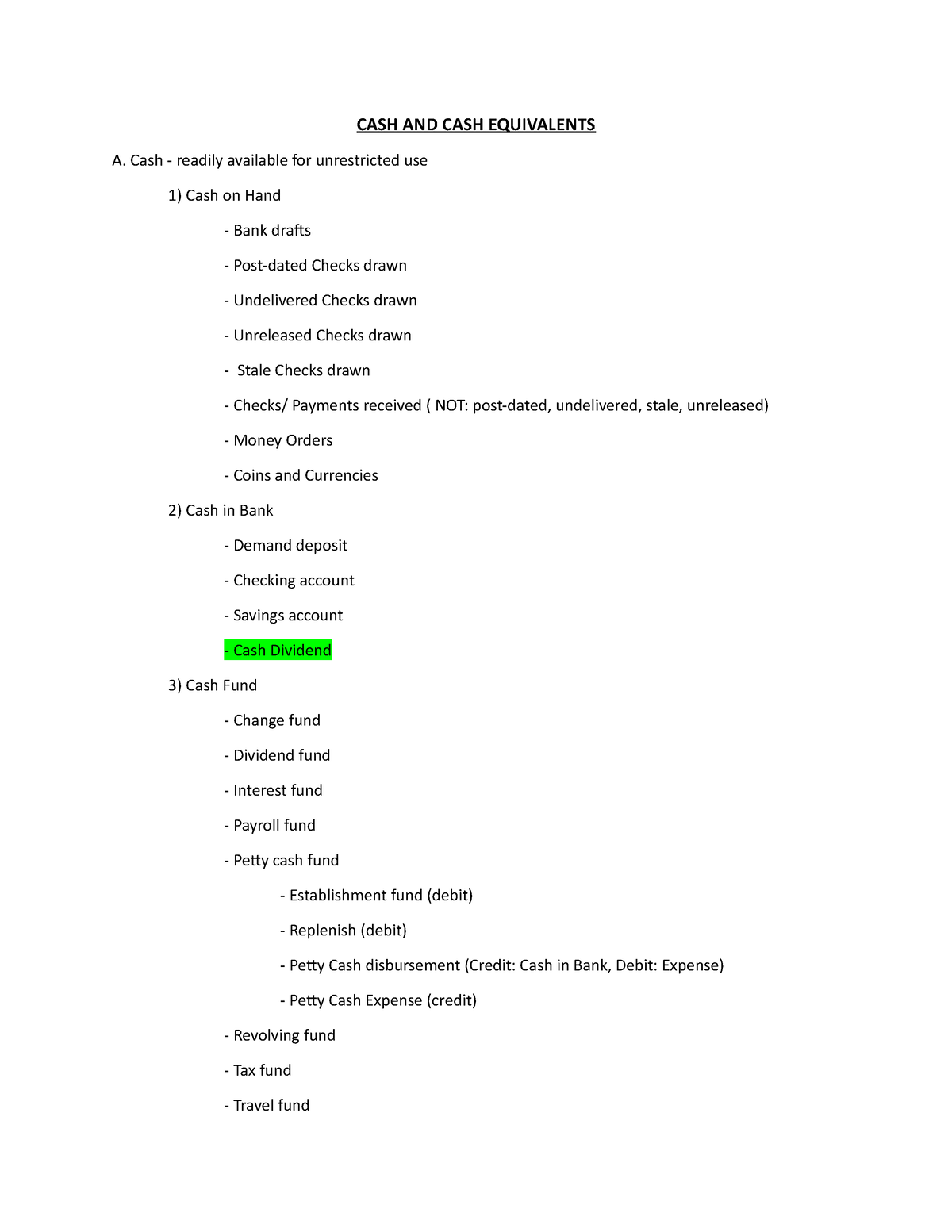 Accounting 102 Cash And Cash Equivalents CASH AND CASH EQUIVALENTS   Thumb 1200 1553 