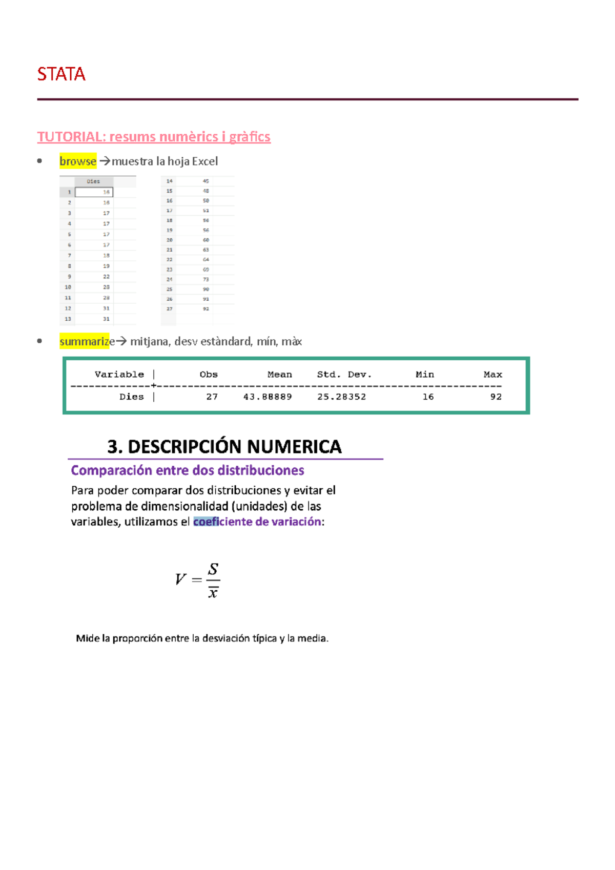 Stata commands that are so useful when to do exercices - STATA TUTORIAL ...