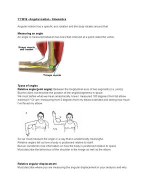 Biomechanics Exam Sheet - Biomechanics Exam Sheet Quick List Kinematics ...