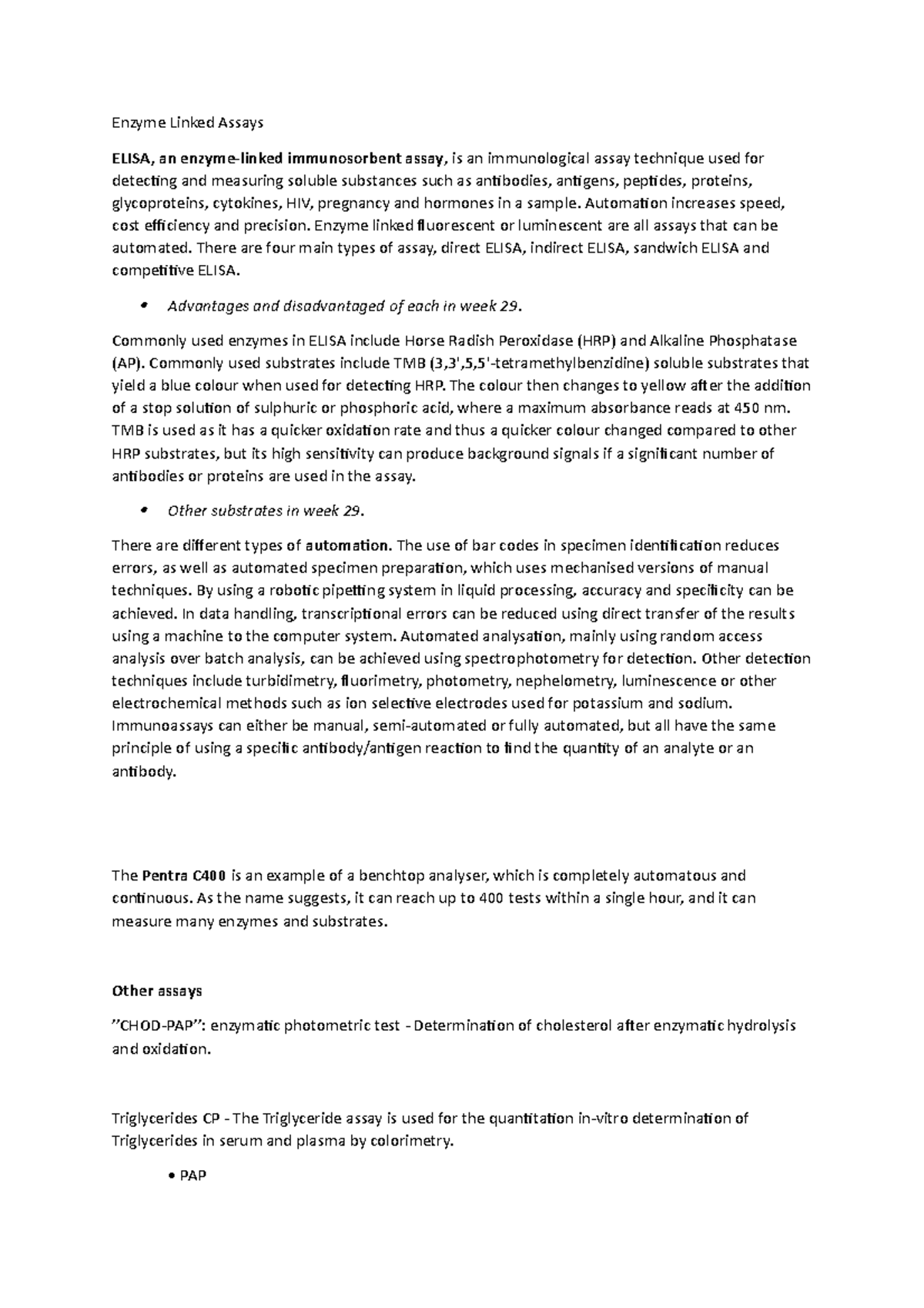 Enzyme Linked Assays ( Elisa) - Enzyme Linked Assays Elisa, An Enzyme 