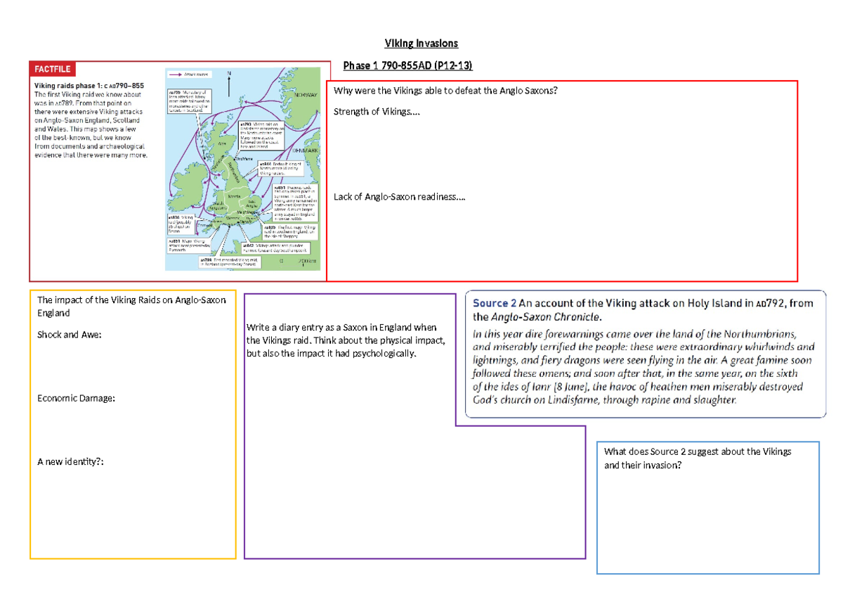 L1 - Vikings - Phase 1 - Viking invasions Phase 1 790-855AD (P12-13 ...