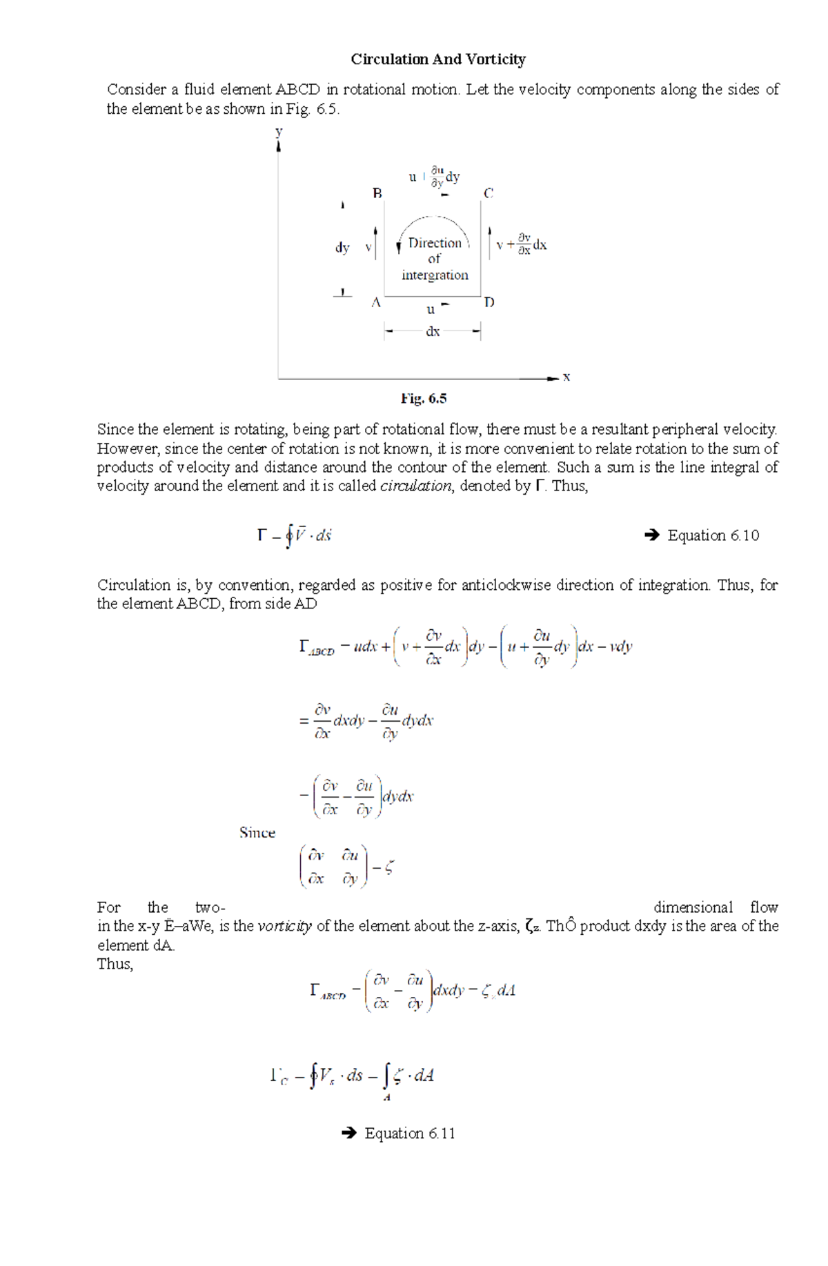 Circulation And Vorticity - Circulation And Vorticity Consider a fluid ...