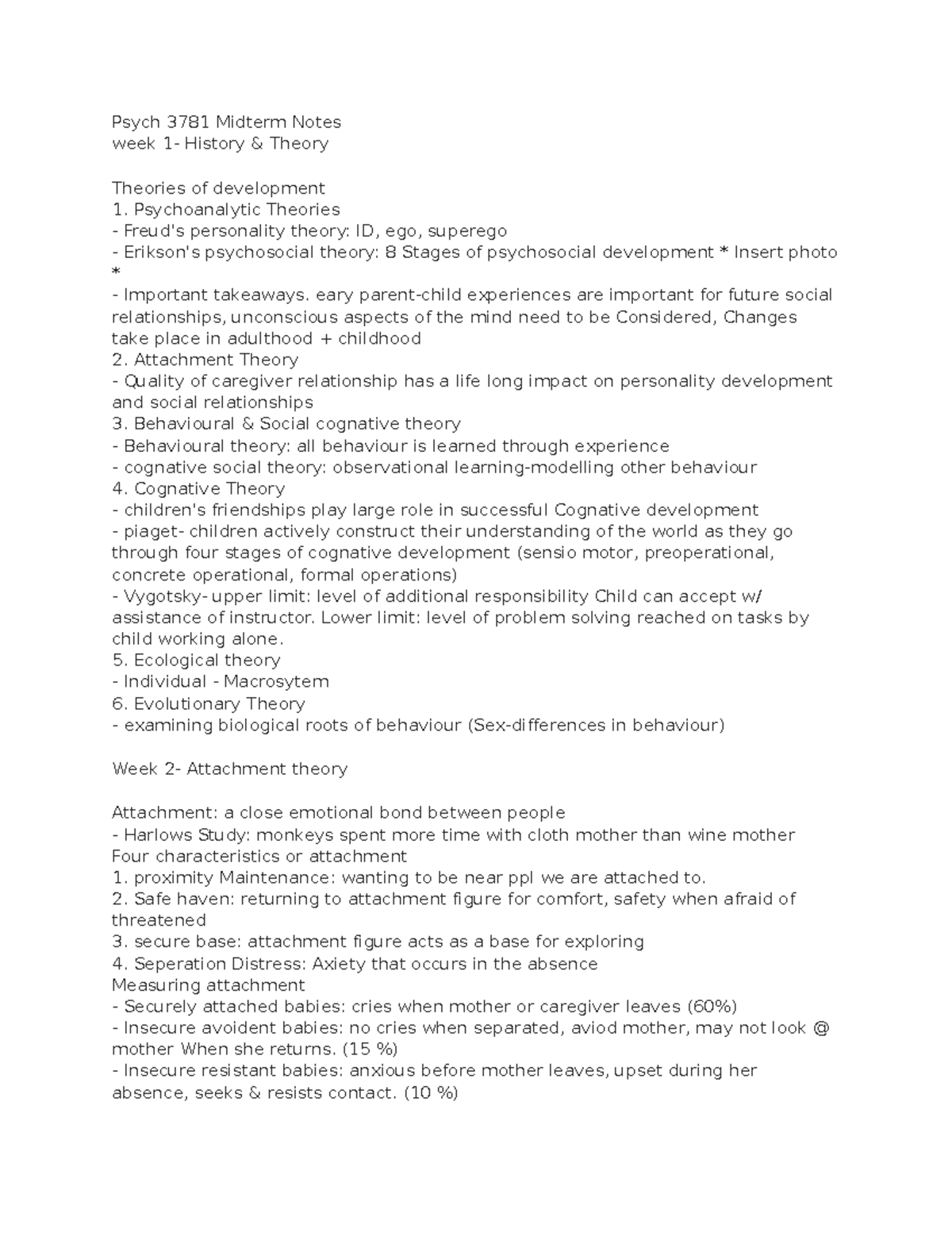 Psych 3781-midterm notes - Psych 3781 Midterm Notes week 1- History ...