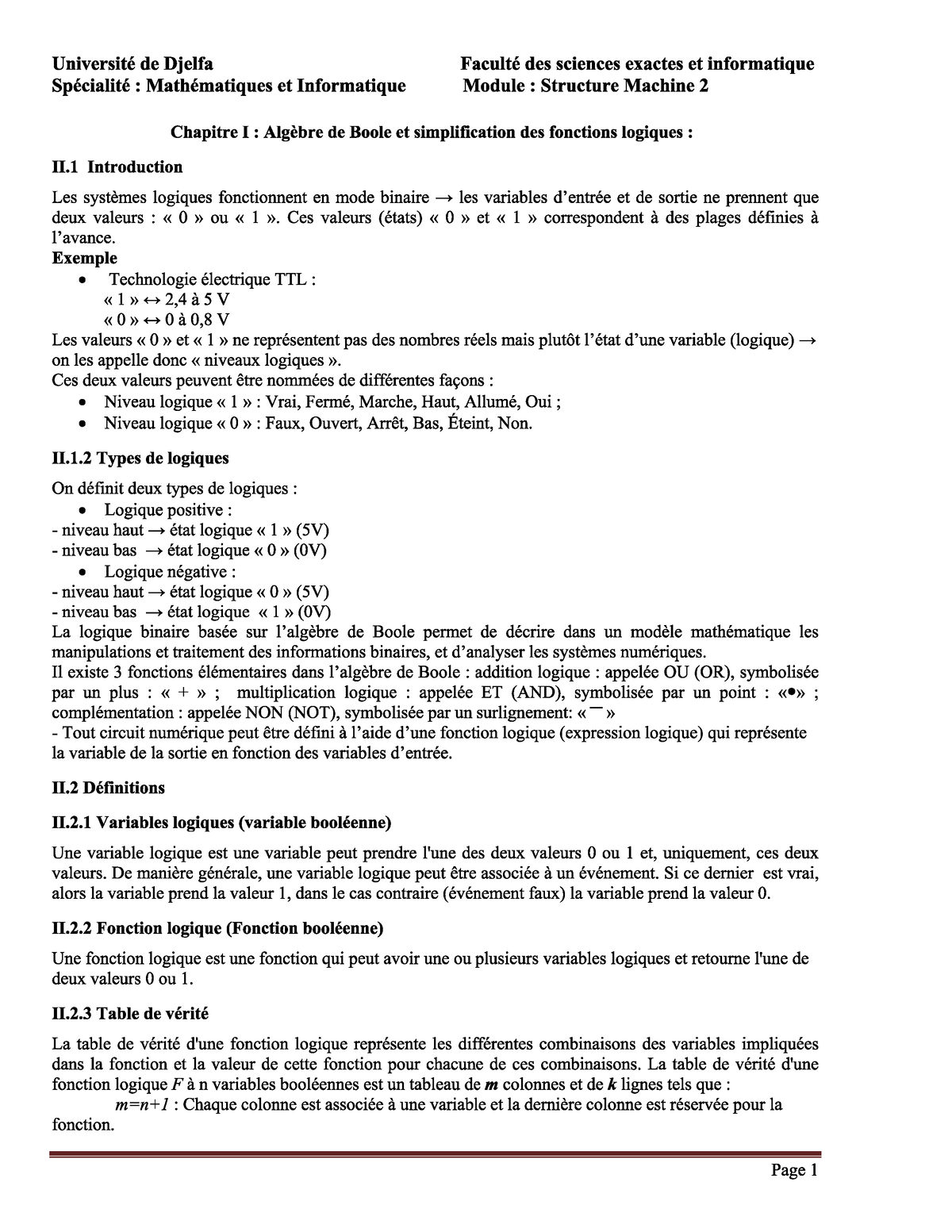 Chapitre 1-Partie A Structure Machine 2 - Biophysics - Studocu