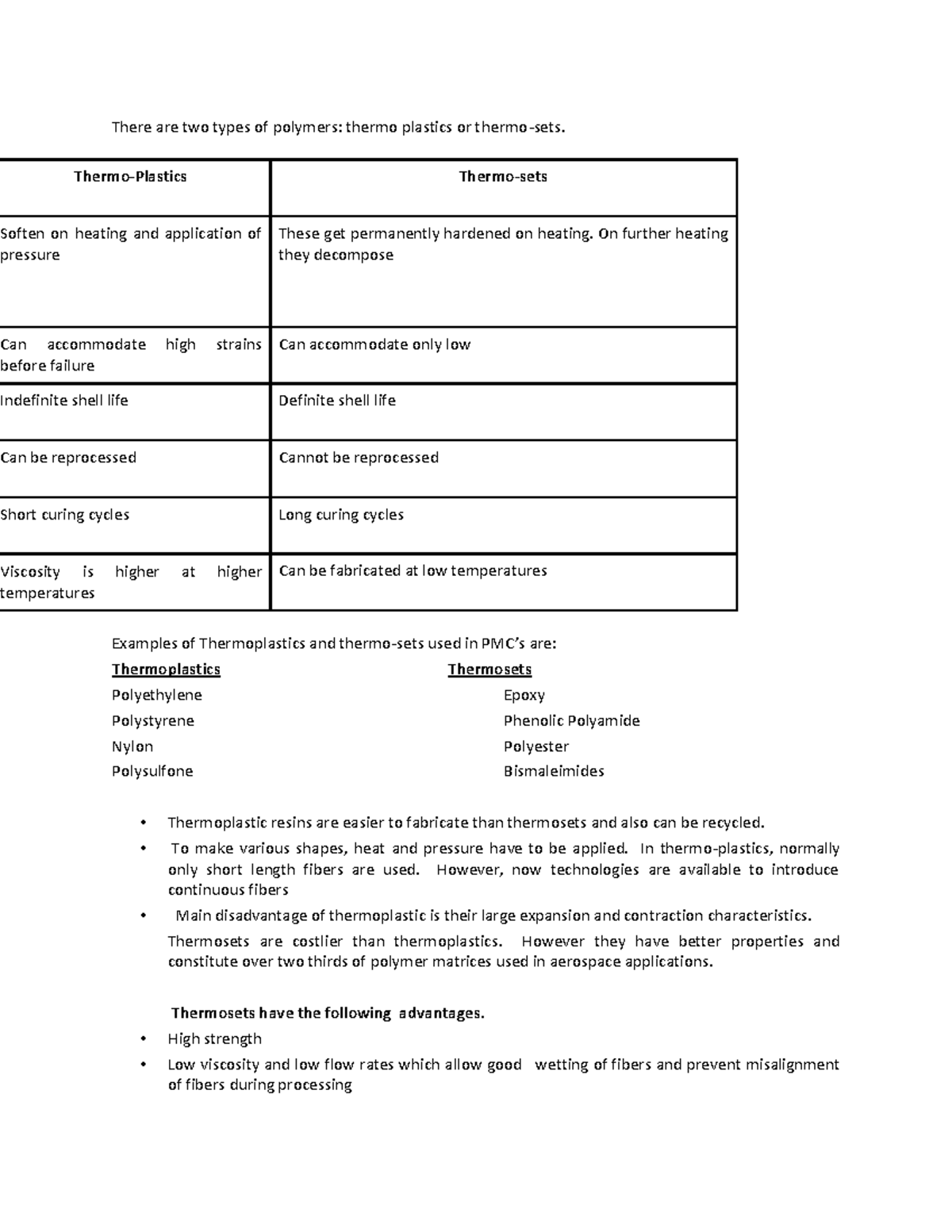 Thermosetting resins, thermoplastic resins - There are two types of ...