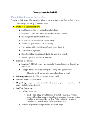 Oceanography Exam 1 Study Guide - Oceanography Exam 1 Study Guide ...