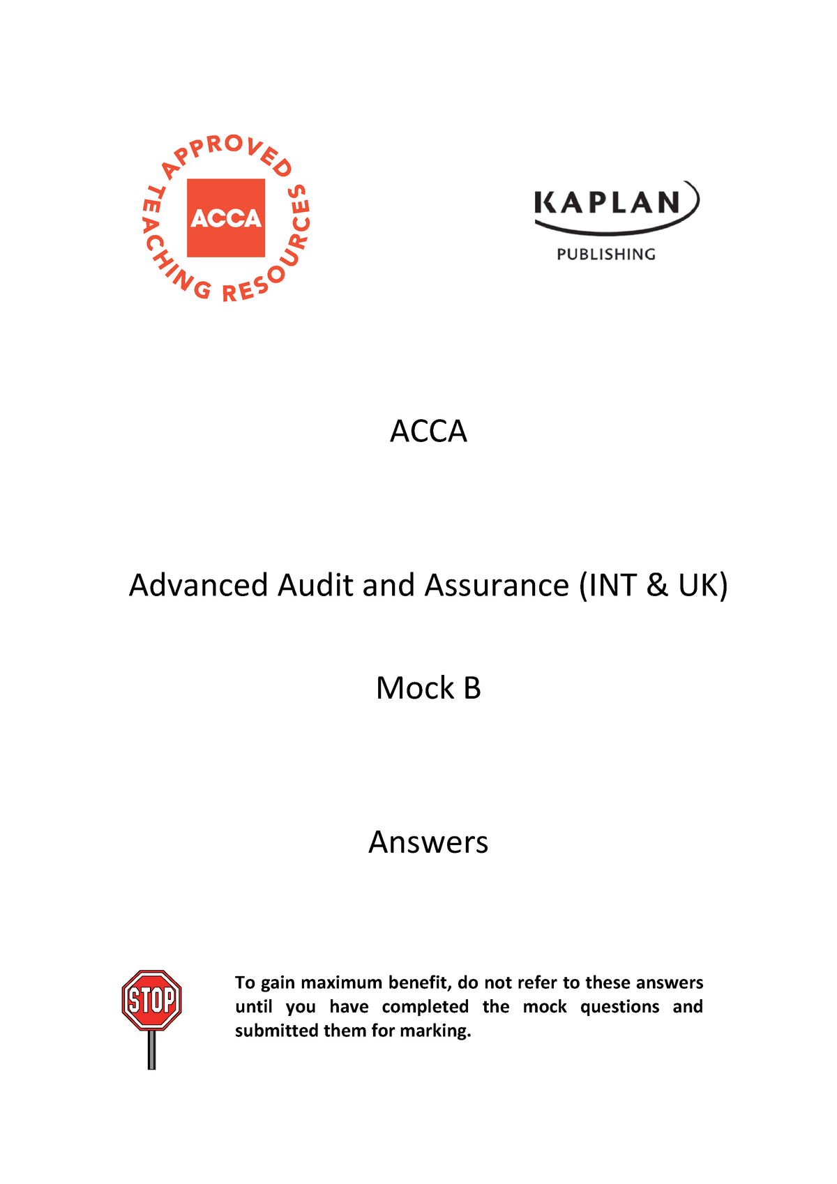 September+2018 +Mock+Answers - ACCA Advanced Audit And Assurance (INT ...